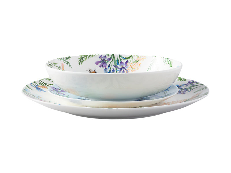 Maxwell & Williams Fluttering Meadow Coupe Dinner Set 12 Piece