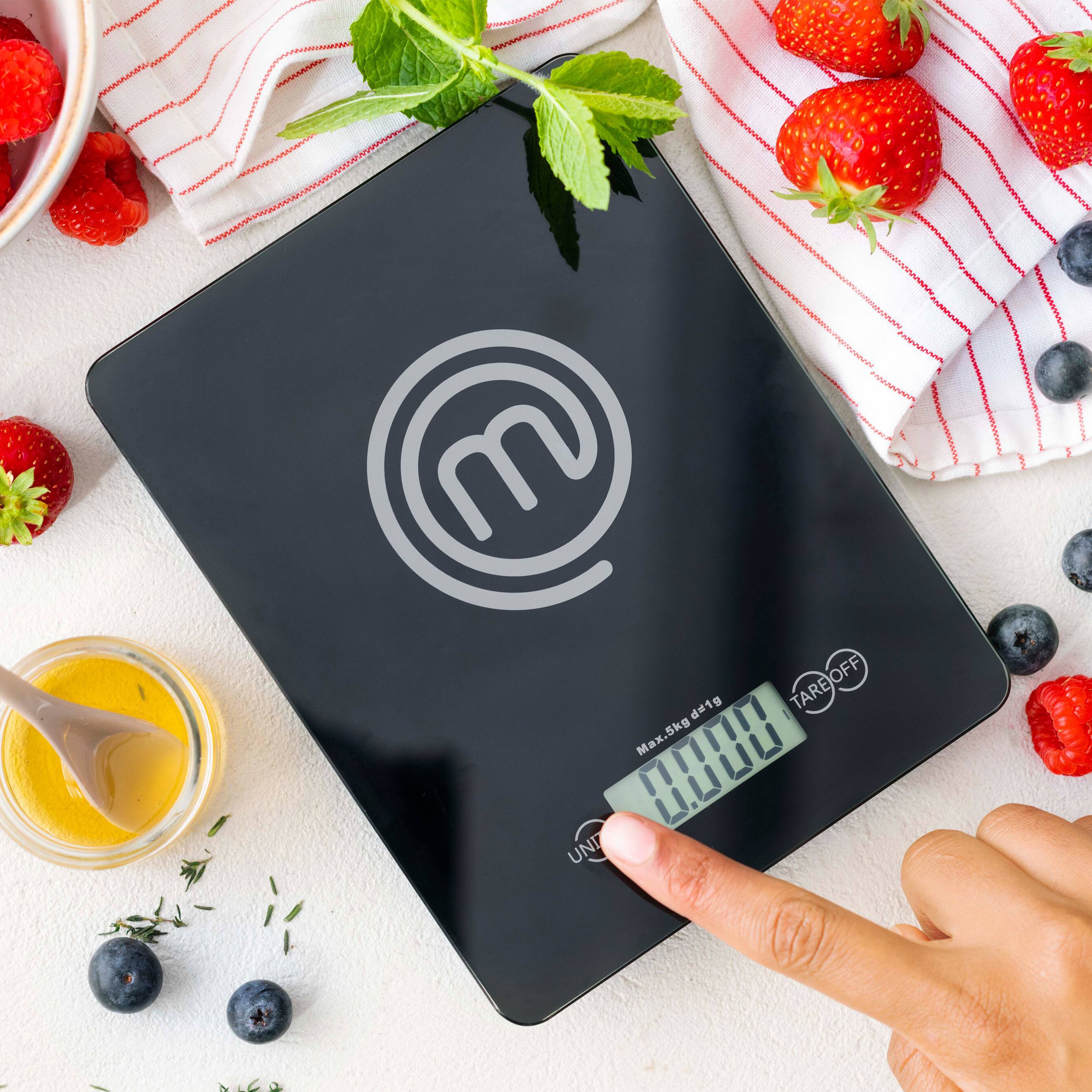 MasterChef Classic Signature Glass Kitchen Scale Black