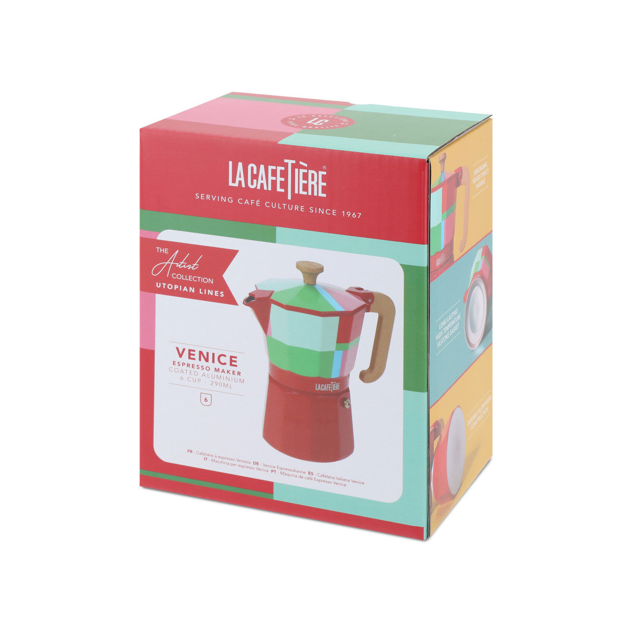 La Cafetière Venice Aluminium Espresso Maker 6 Cup / 290ml (Utopian Lines)