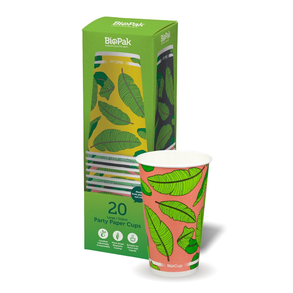 BioPak 20 Pack - 16oz Cold Paper BioCup