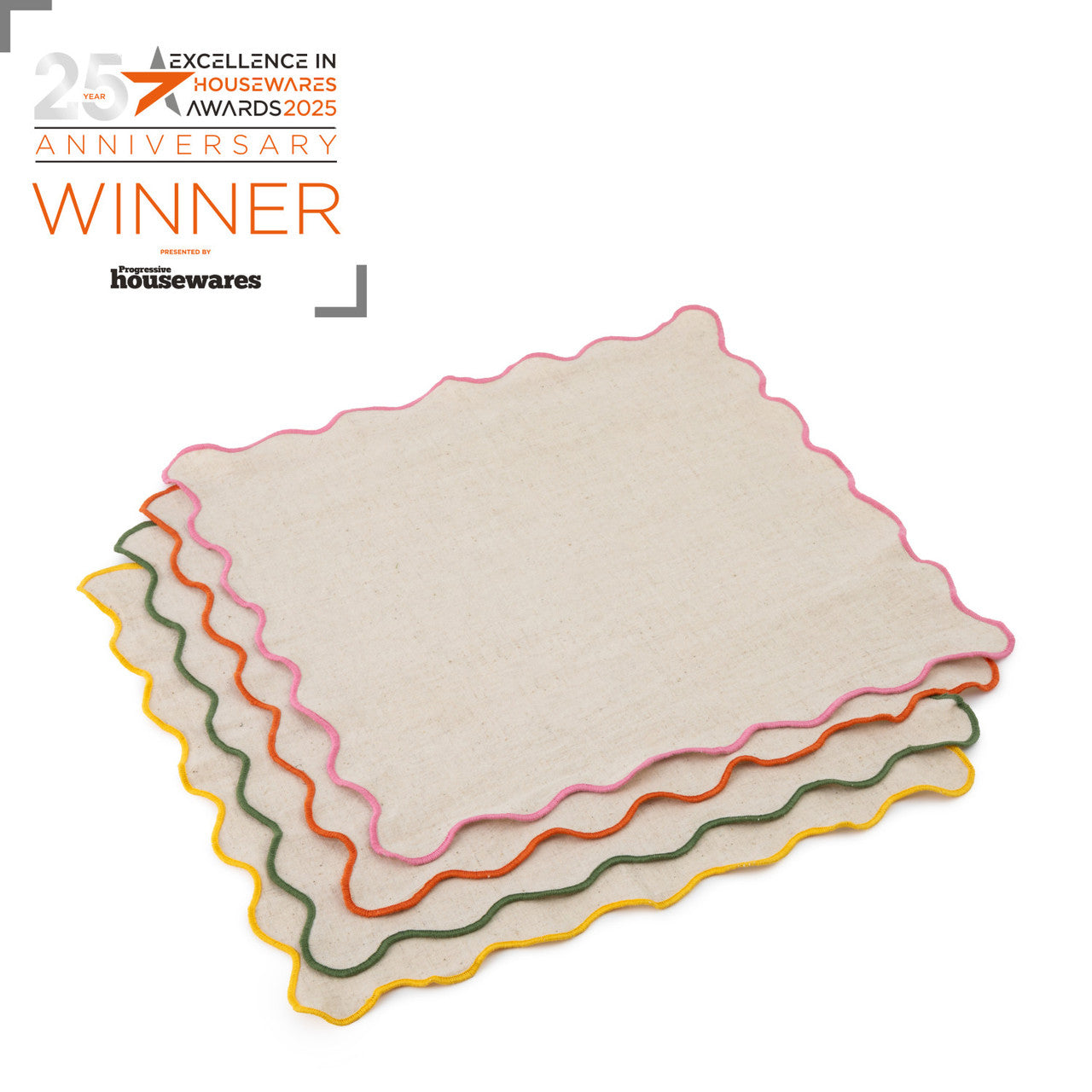 Jamie Oliver Big Love 45cm Neat Napkins Set of 4 Mixed Colours