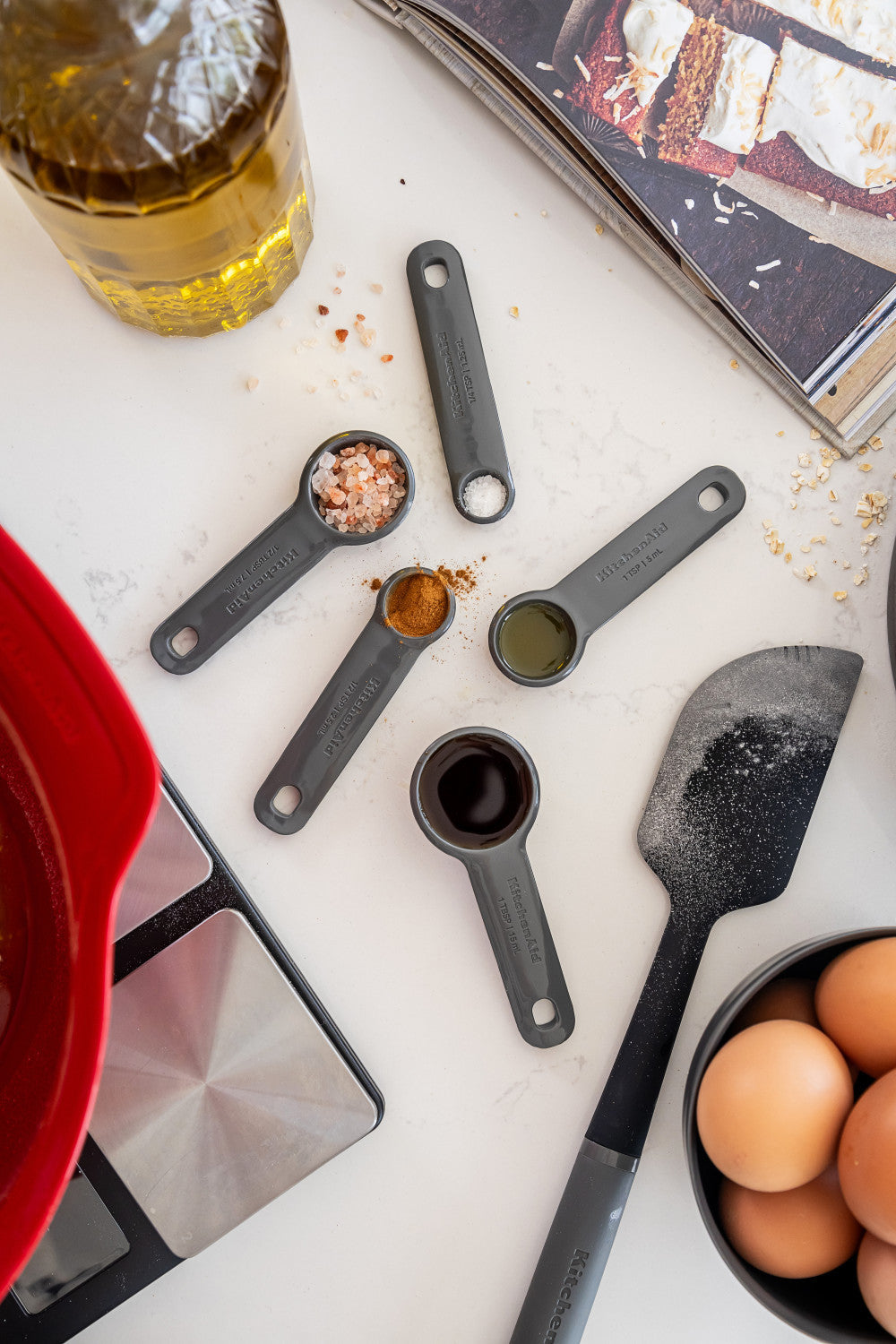 KitchenAid 5 Piece Measuring Spoon Set (Charcoal Grey)