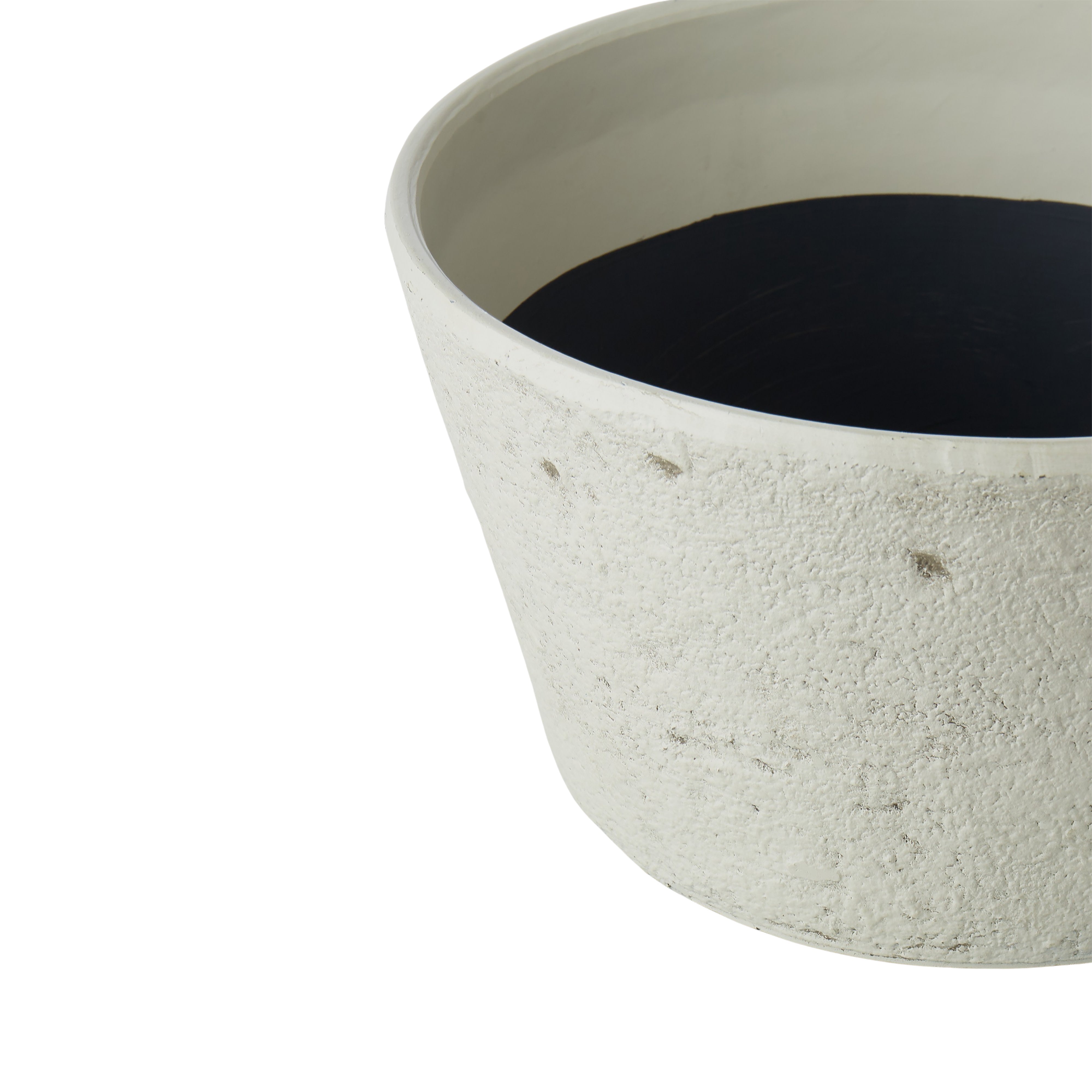 Rogue Rustic Stone Look Shallow Planter Pot Rustic Cream 34.5 x 19.5cm