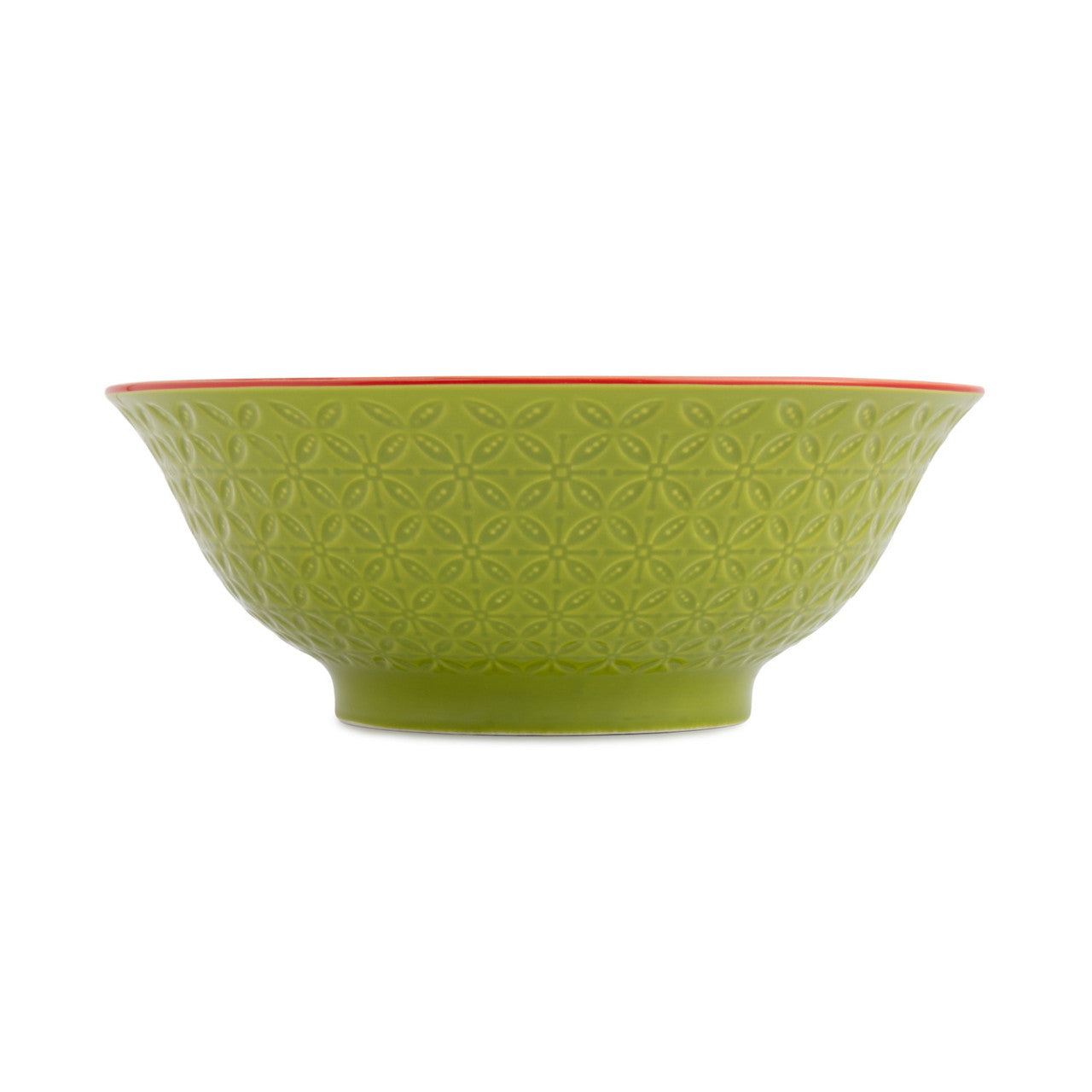 Mikasa Stoneware Ramen Bowl 21cm (Green & Blue Geometric)
