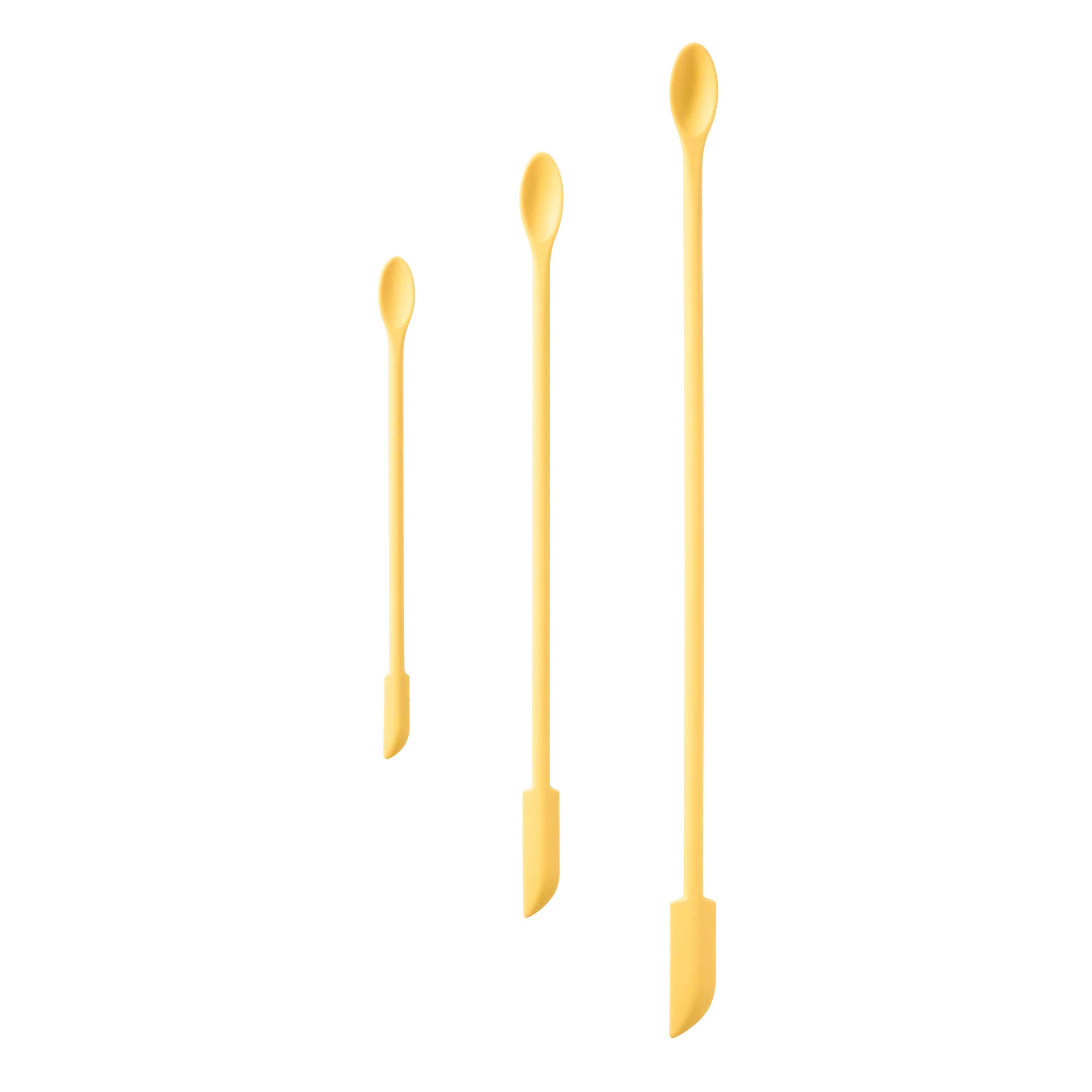 SVNA Silicone Jar Spatula 3 Piece Set Yellow