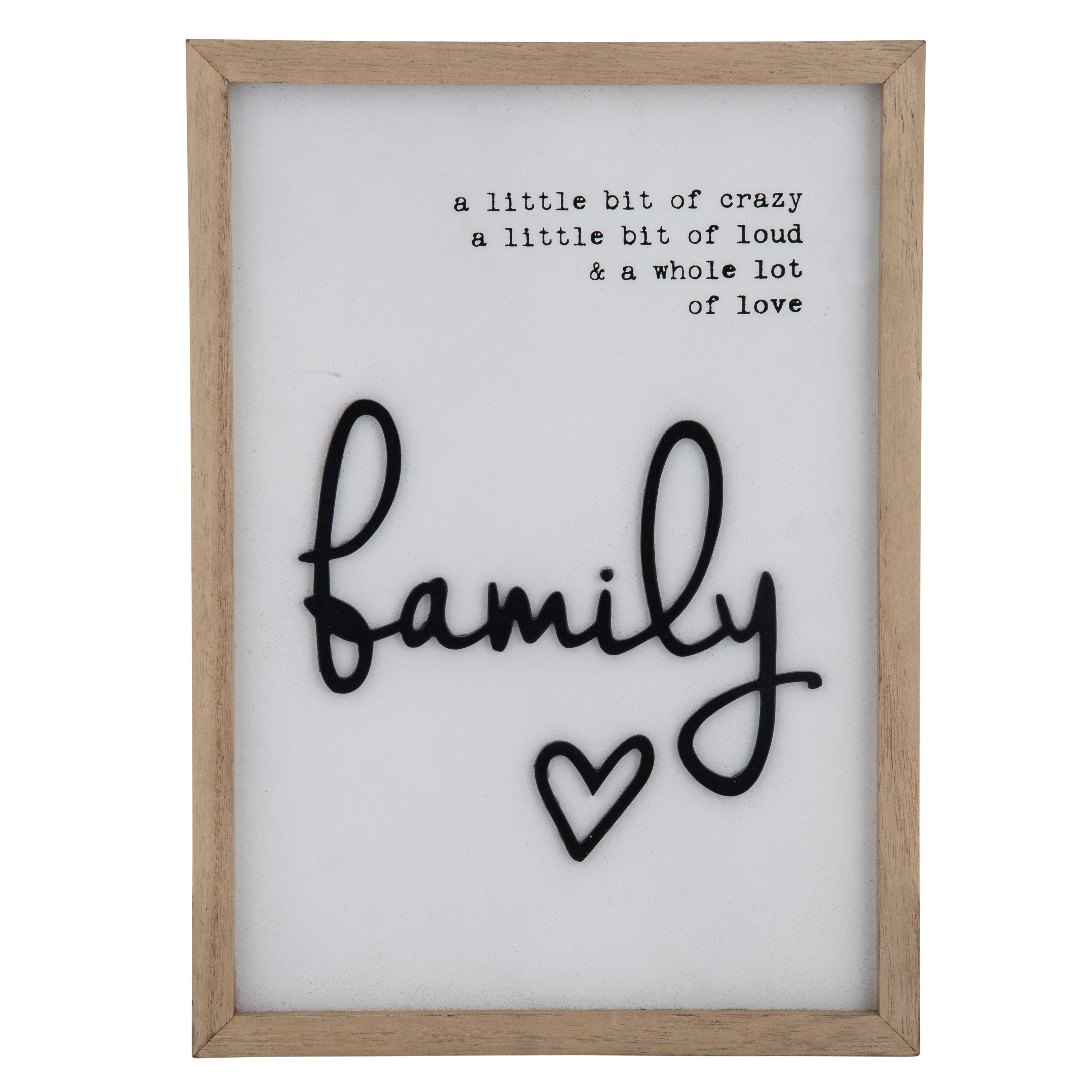Emporium Family Wall Decor Black & White