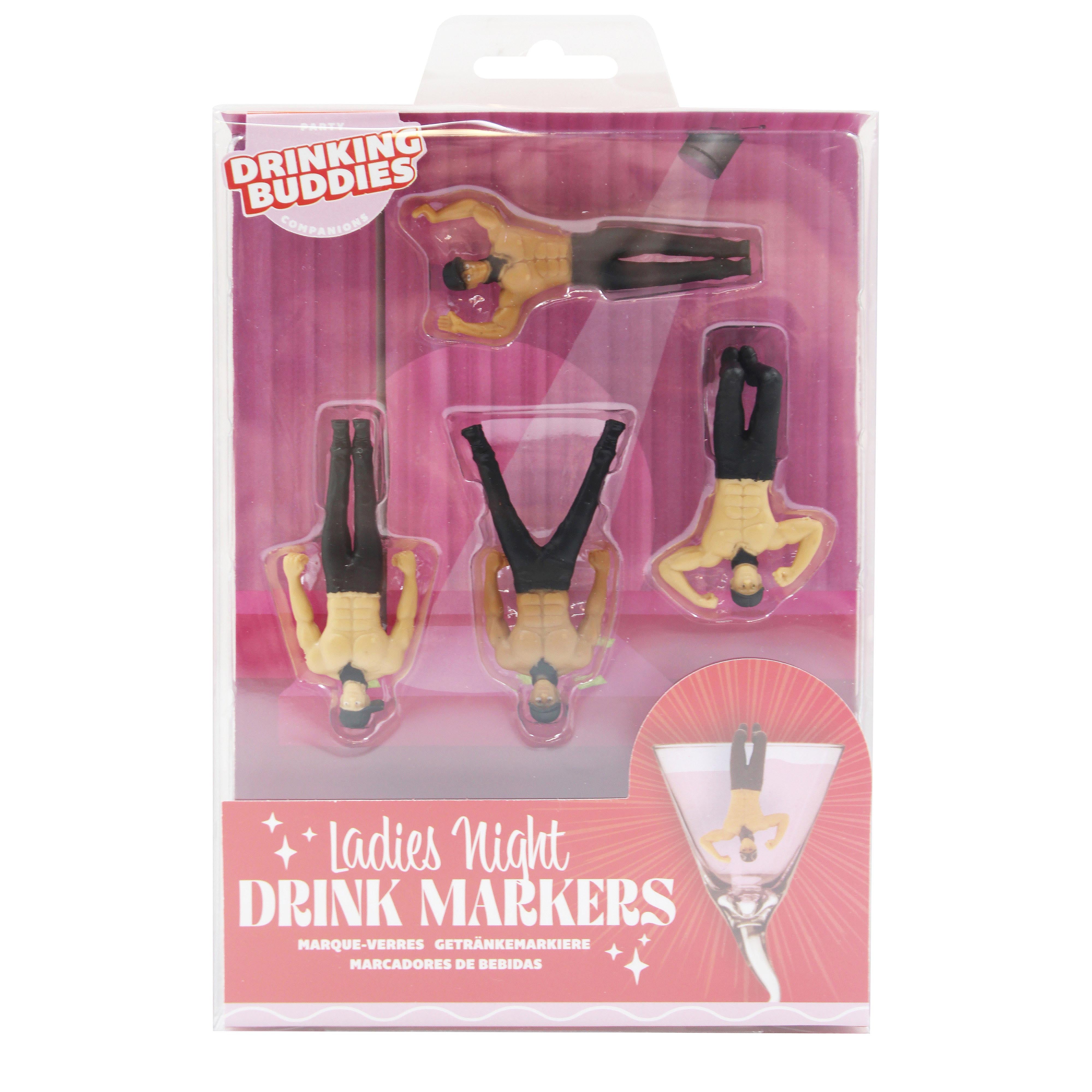 Drinking Buddies Ladies Night Drink Markers 4 Piece Set