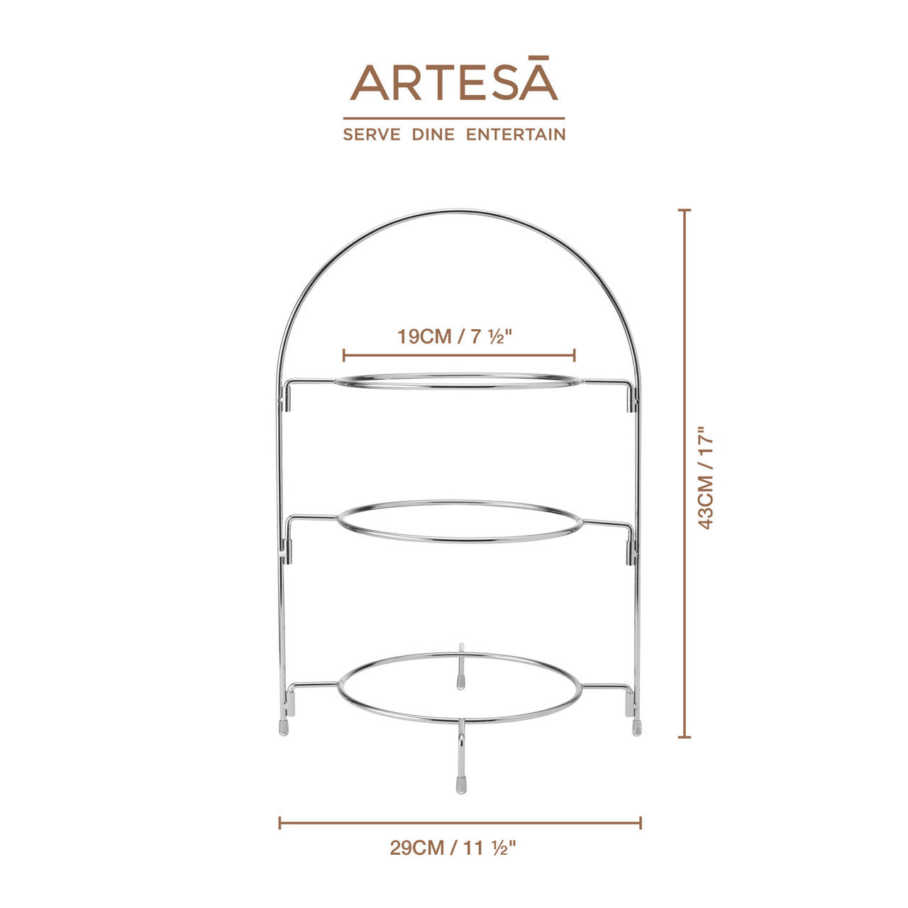 Artesà Three Tier Afternoon Tea Serving Stand