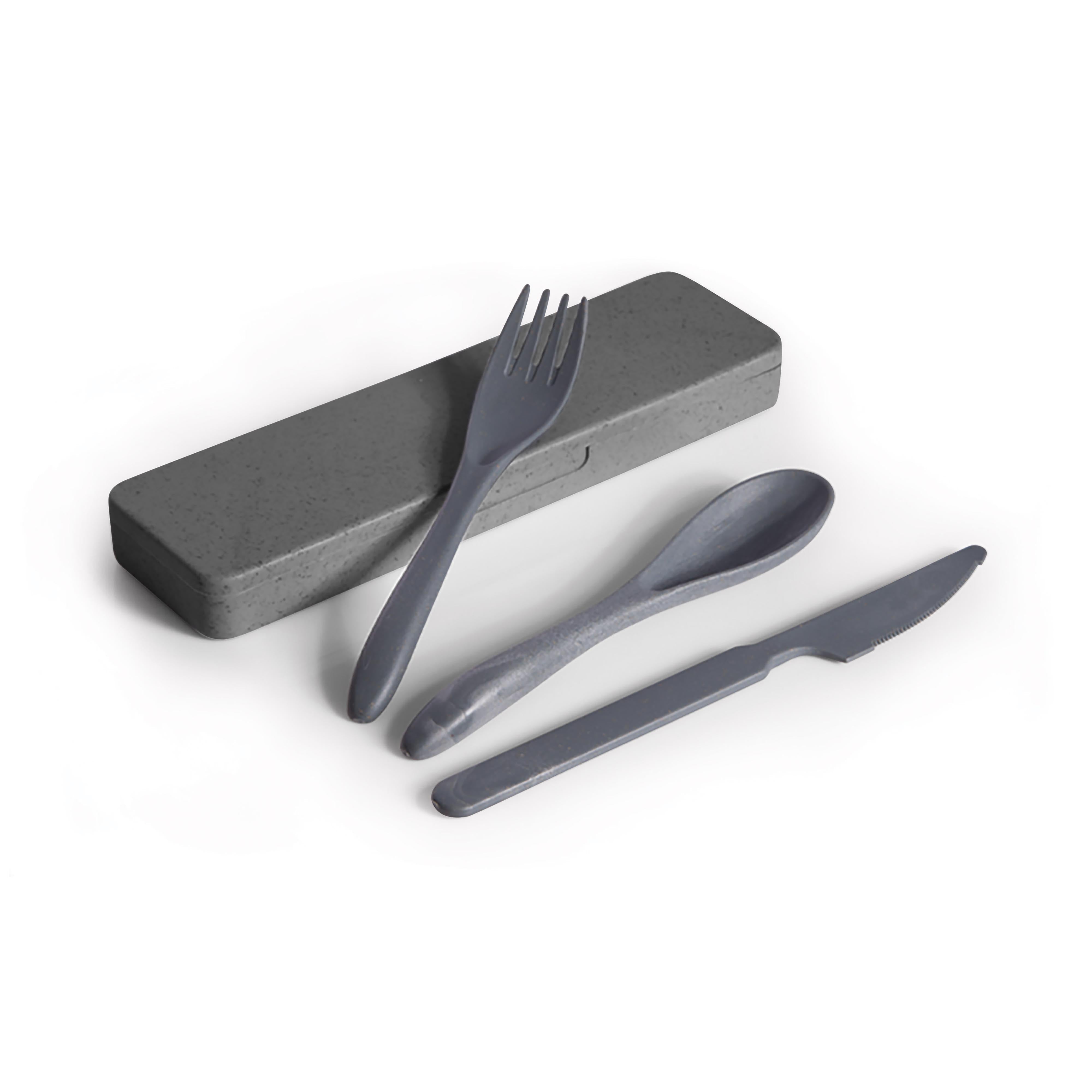 isGift Wheat Straw Travel Cutlery Set