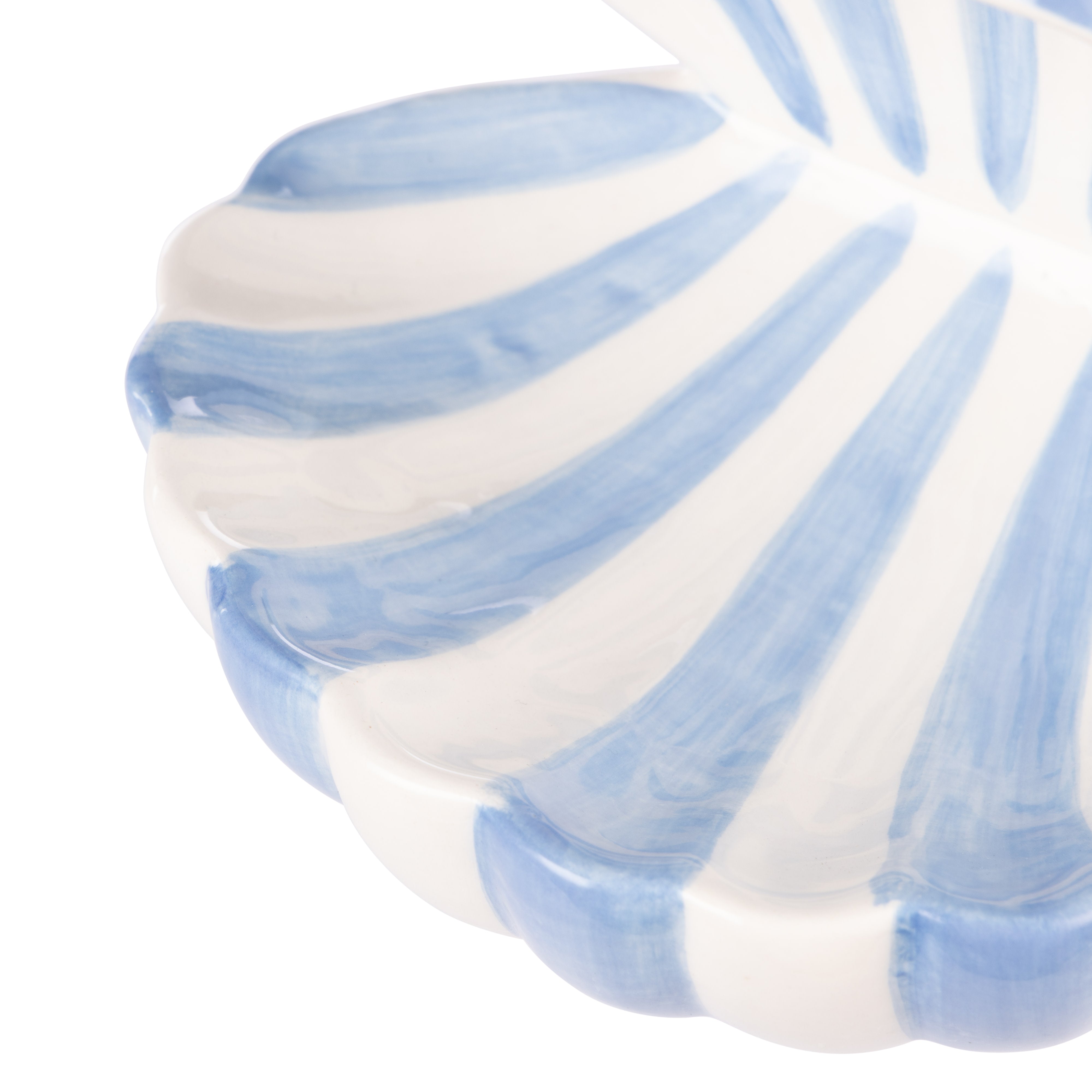 Emporium Zona Clam Dish White & Blue