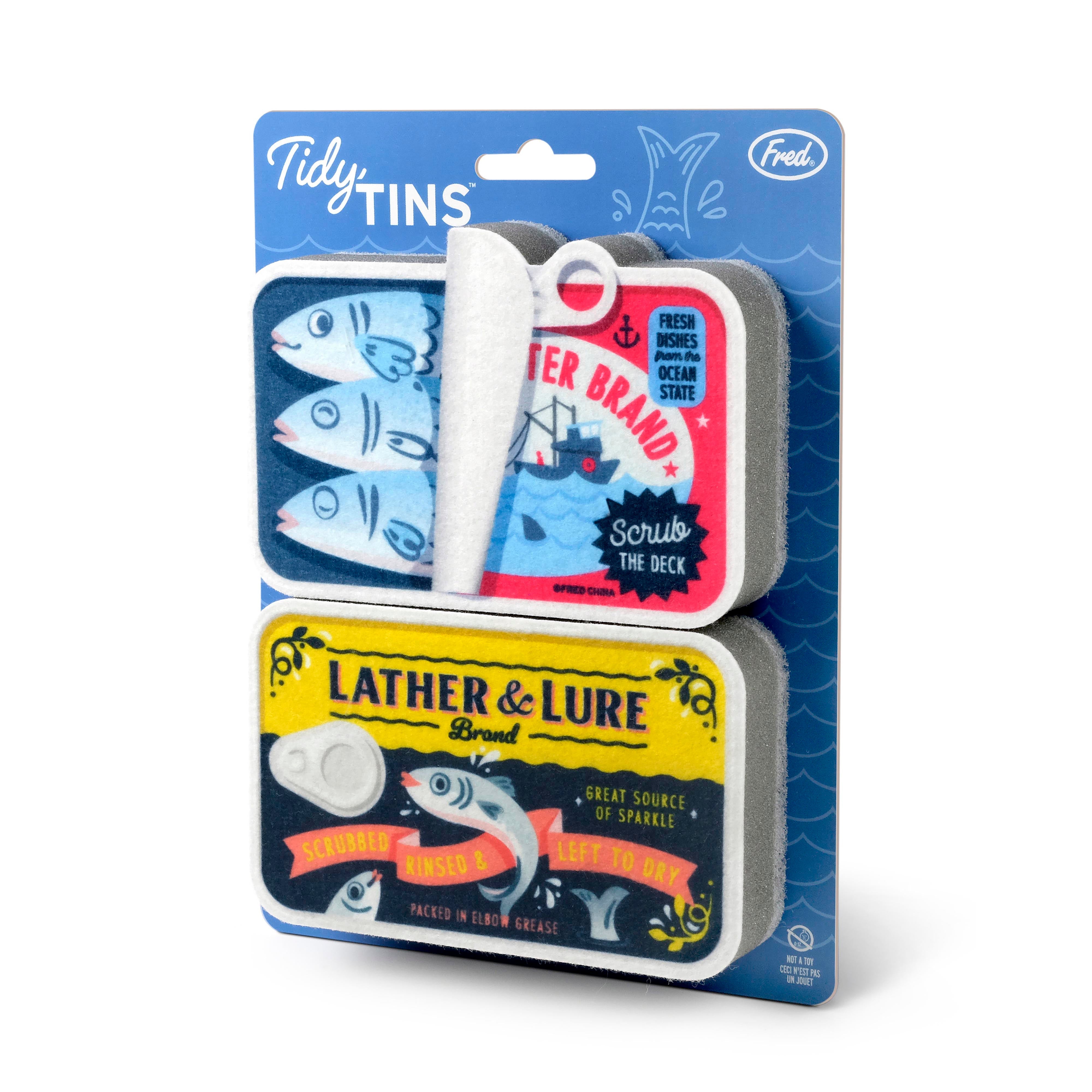 Fred Tidy Tins Sponges 2 Piece Set Multi-Coloured