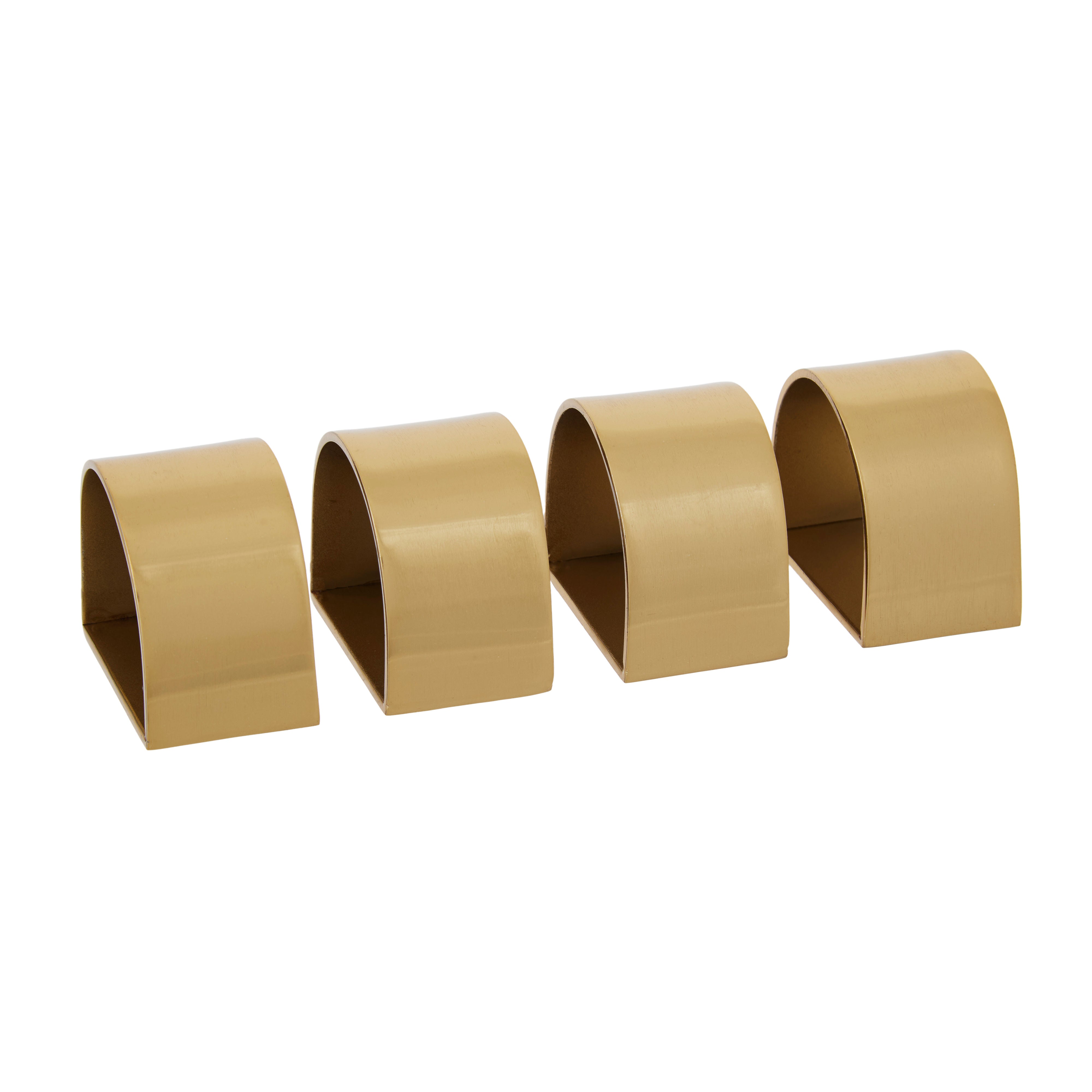 Amalfi Sorrento Napkin Rings 4 Piece Set Gold