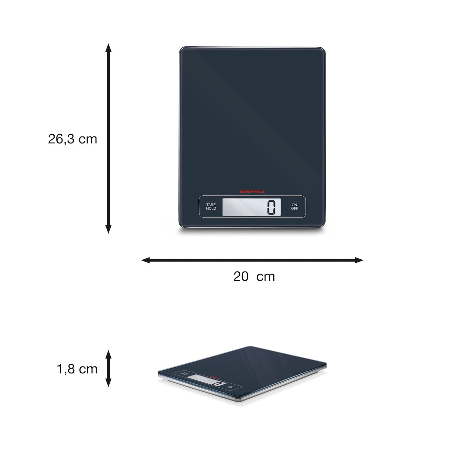 Soehnle Page Profi Digital Kitchen Scale (15kg) - Black