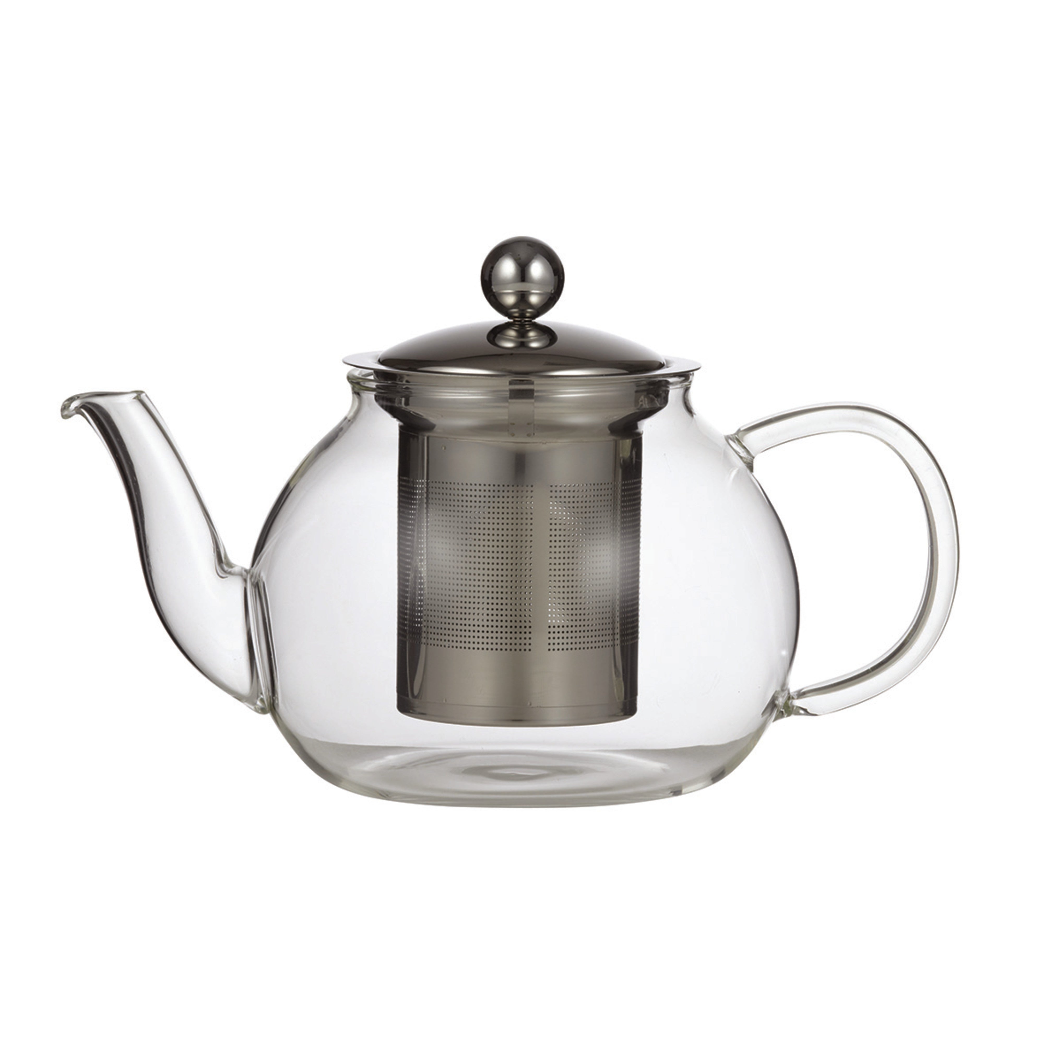 Leaf & Bean Camellia Teapot with Filter 4 Cup (800ml) Clear & Stainless Steel