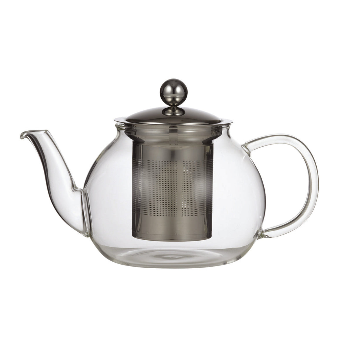 Leaf & Bean Camellia Teapot with Filter 4 Cup (800ml) Clear & Stainless Steel