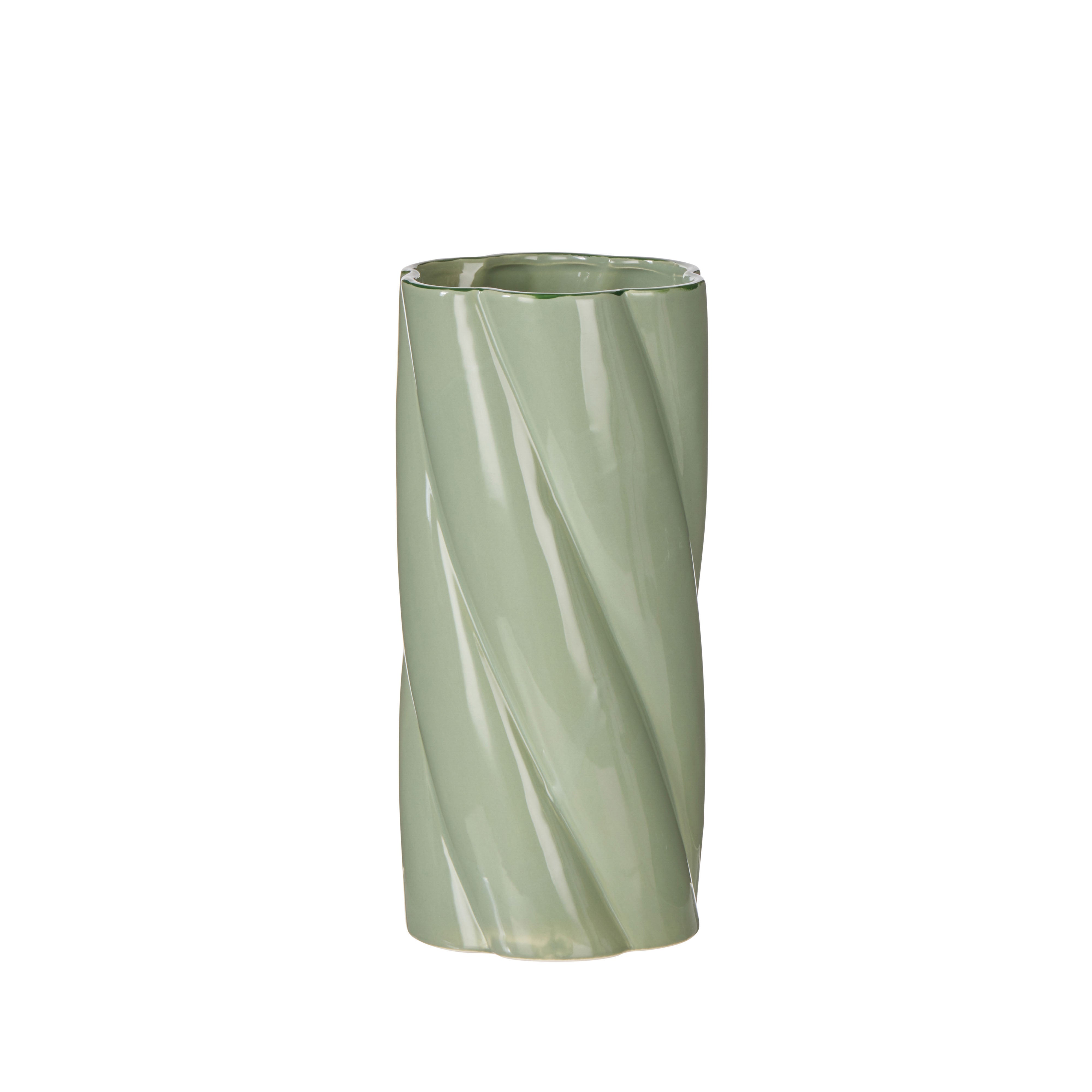 Emporium Rory Twist Vase Sage Green