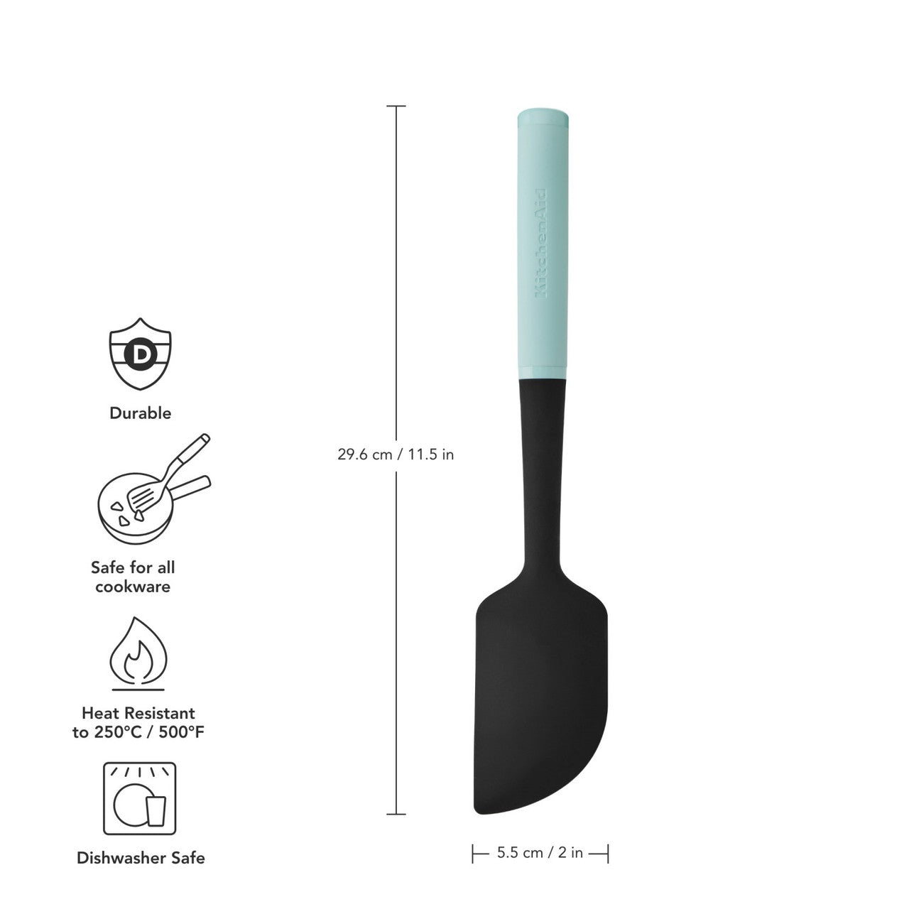 KitchenAid Soft Grip Scraper Spatula (Mineral Water)