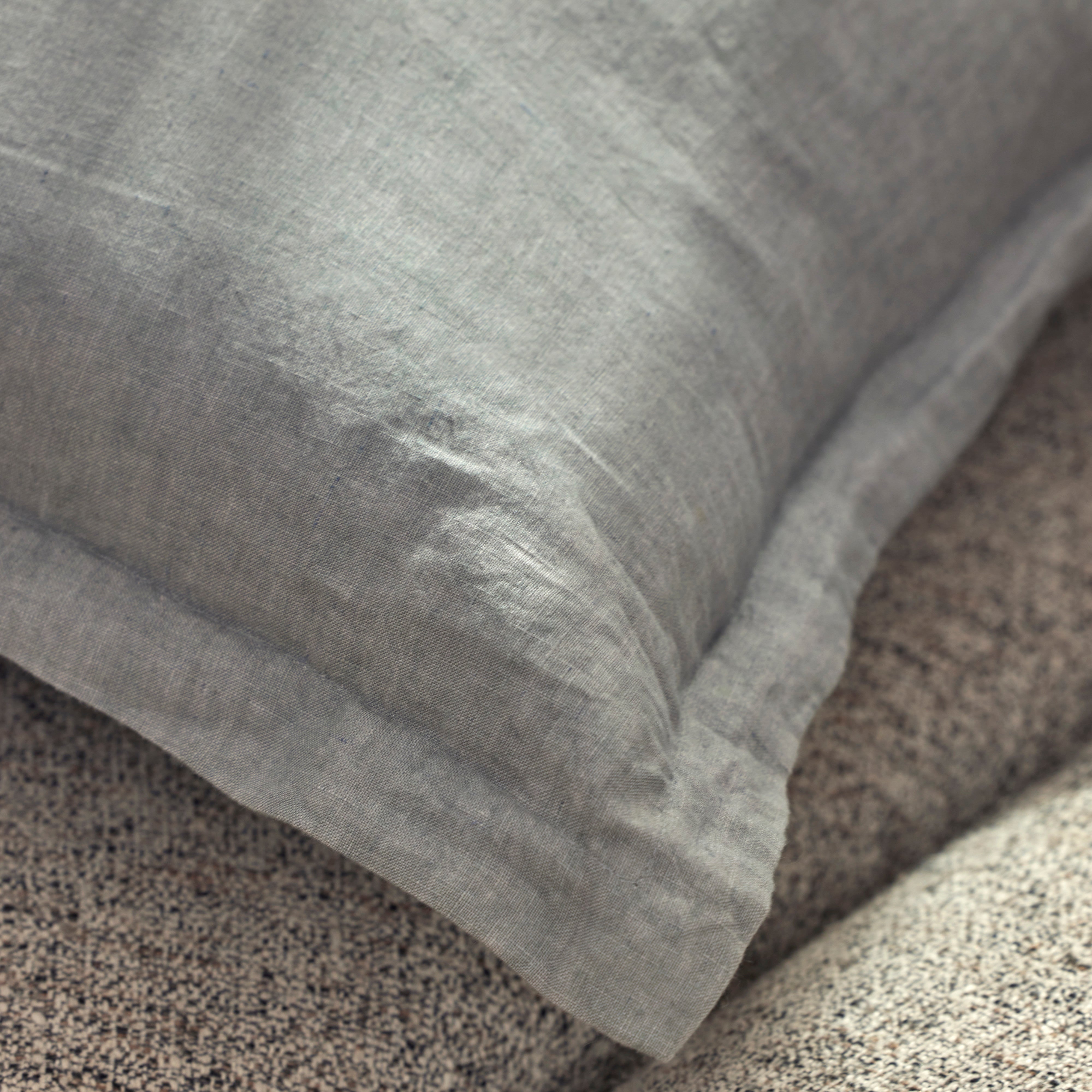 Amalfi Cove Linen Cushion Light Grey