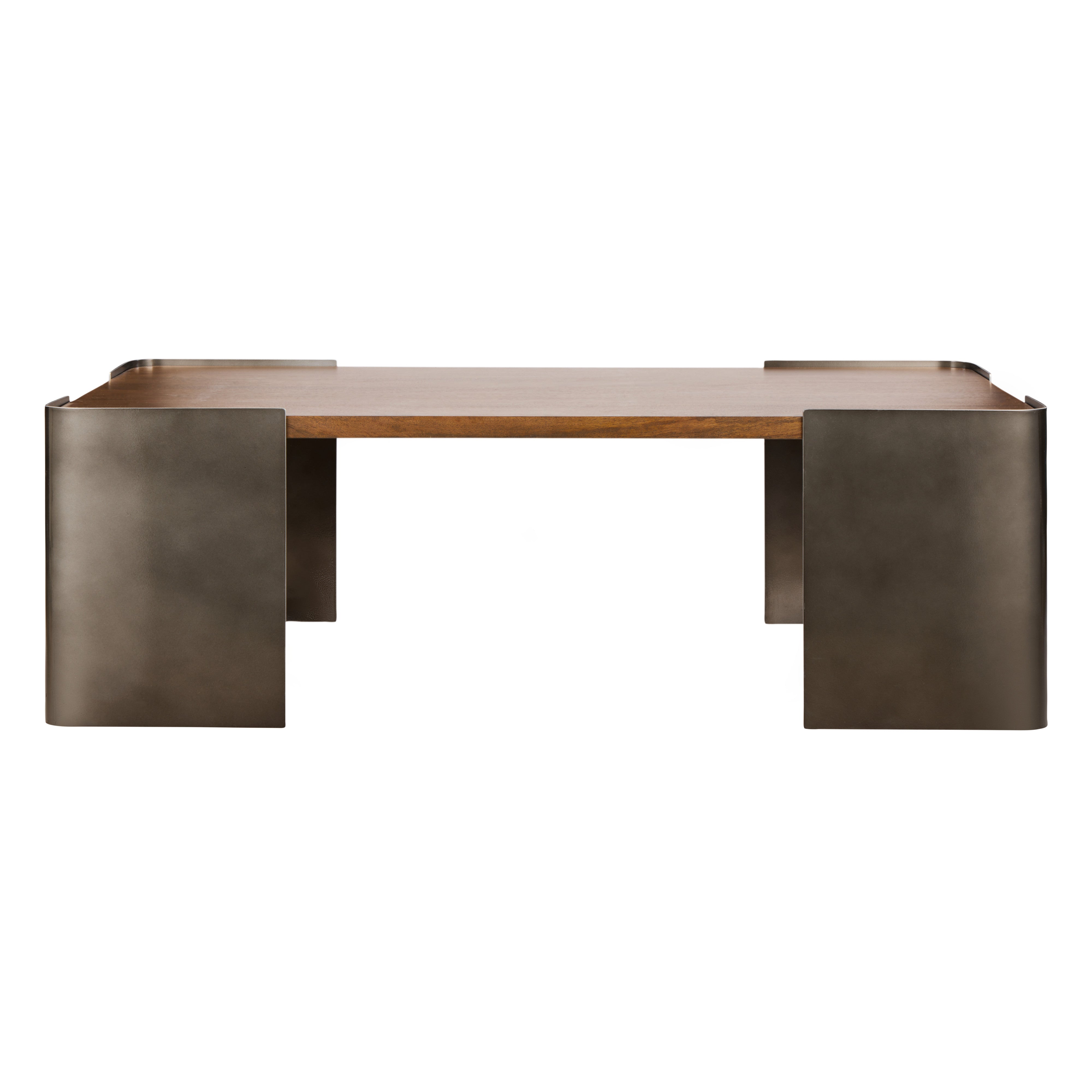 Grand Designs Asher Coffee Table Gunmetal & Walnut