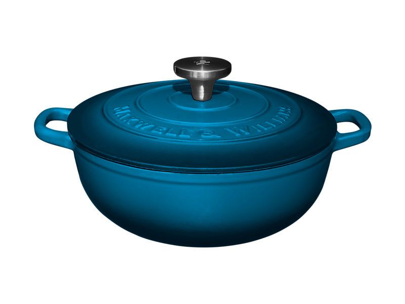 Maxwell & Williams Cast Iron Round Casserole 3.3L English Racing Green 24cm