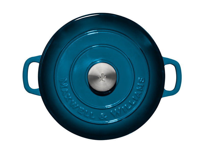 Maxwell & Williams Cast Iron Round Casserole 3.3L English Racing Green 24cm