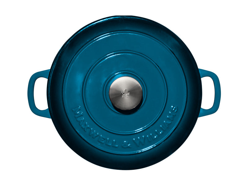 Maxwell Williams Cast Iron Round Casserole Midnight Blue 26cm / 4L