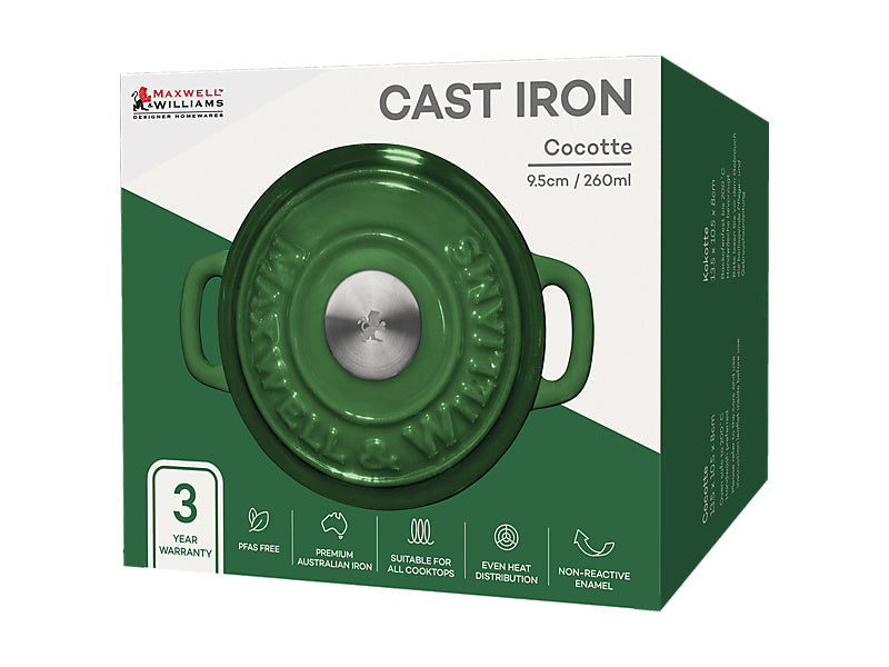 Maxwell & Williams Cast Iron Cocotte 260ml Merlot 9.5cm