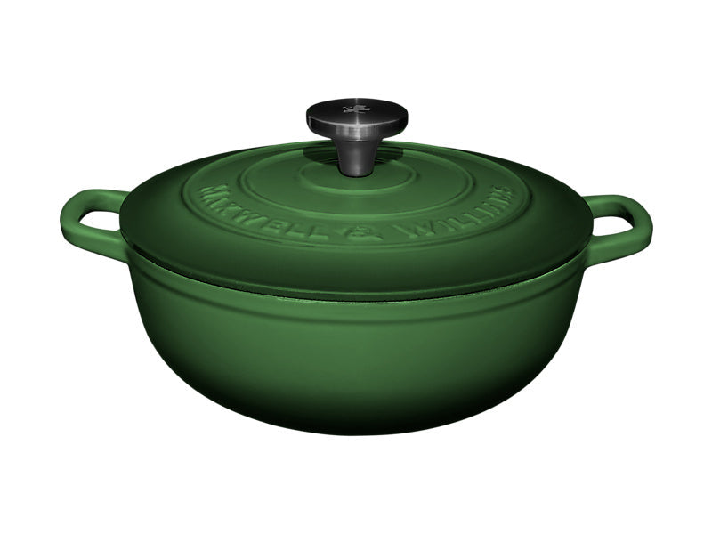 Maxwell Williams Cast Iron Round Casserole English Racing Green 24cm / 3.3L