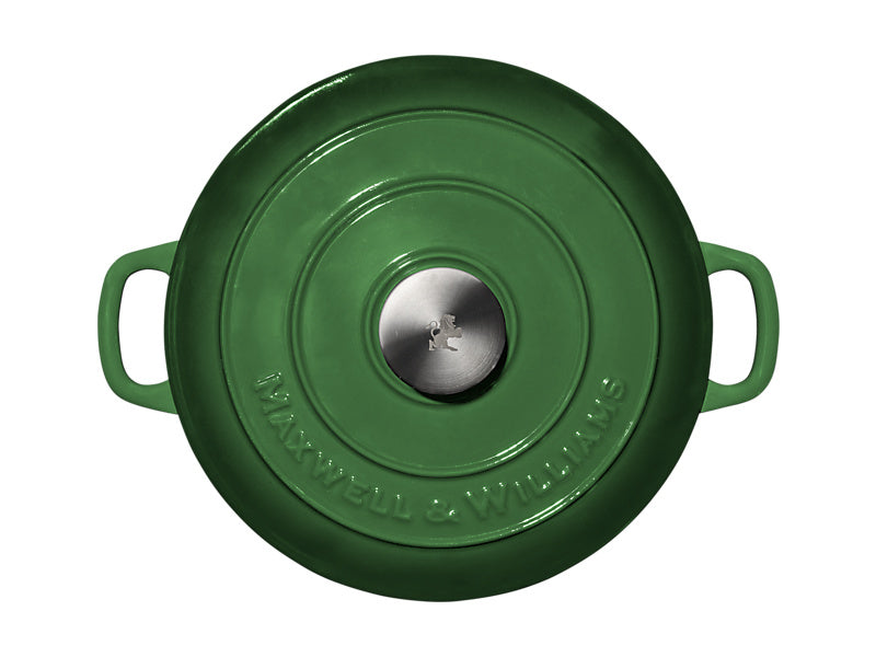 Maxwell Williams Cast Iron Round Casserole English Racing Green 26cm / 4L