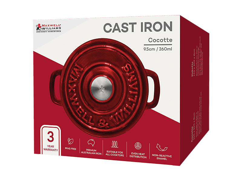 Maxwell Williams Cast Iron Cocotte Merlot 9.5cm / 260ML