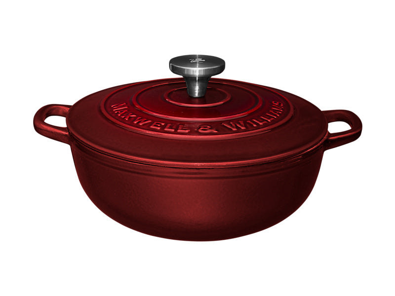 Maxwell & Williams Cast Iron Round Casserole 3.3L English Racing Green 24cm