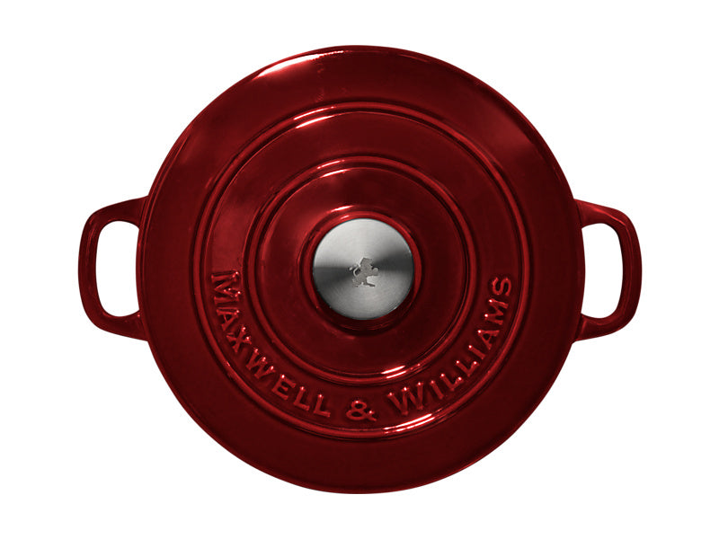 Maxwell Williams Cast Iron Round Casserole Merlot 24cm / 3.3L