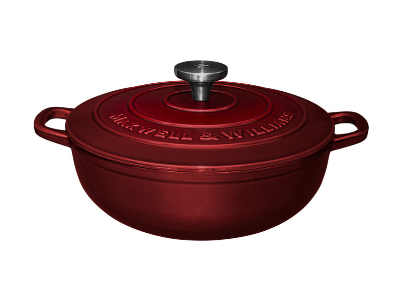 Maxwell Williams Cast Iron Round Casserole Merlot 26cm / 4L