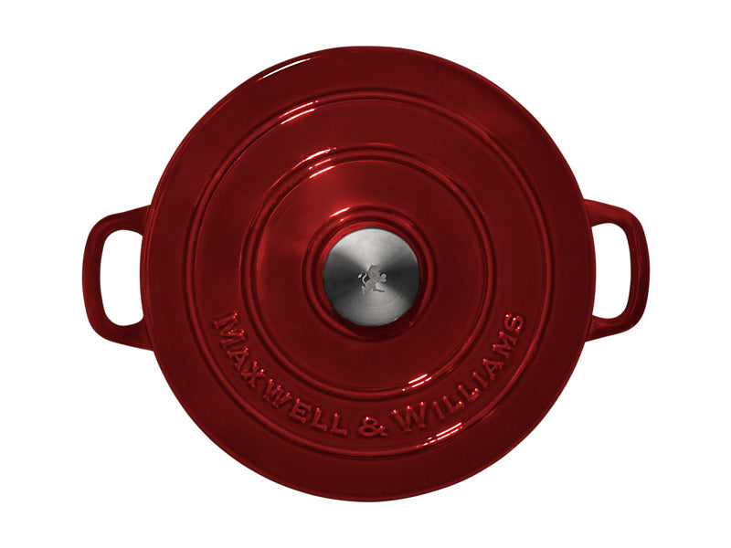 Maxwell Williams Cast Iron Round Casserole Merlot 26cm / 4L
