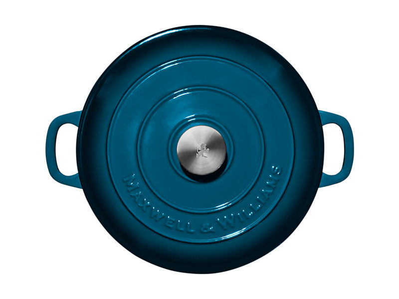 Maxwell & Williams Cast Iron Round Casserole 6.2L English Racing Green 28cm
