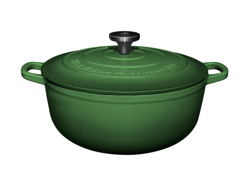 Maxwell & Williams Cast Iron Round Casserole 6.2L Midnight Blue 28cm