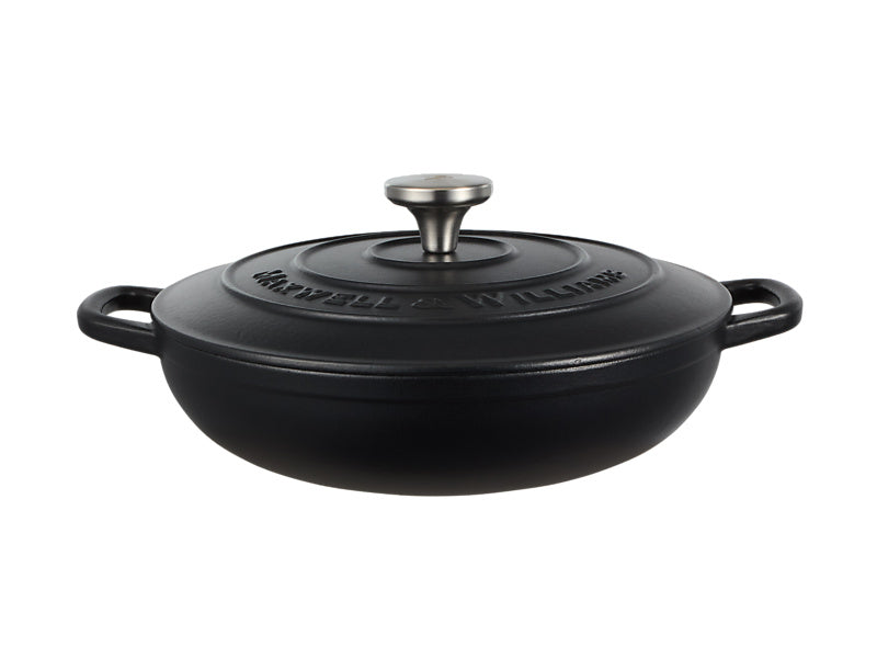 Maxwell & Williams Cast Iron Braiser 3.3L Black 27cm