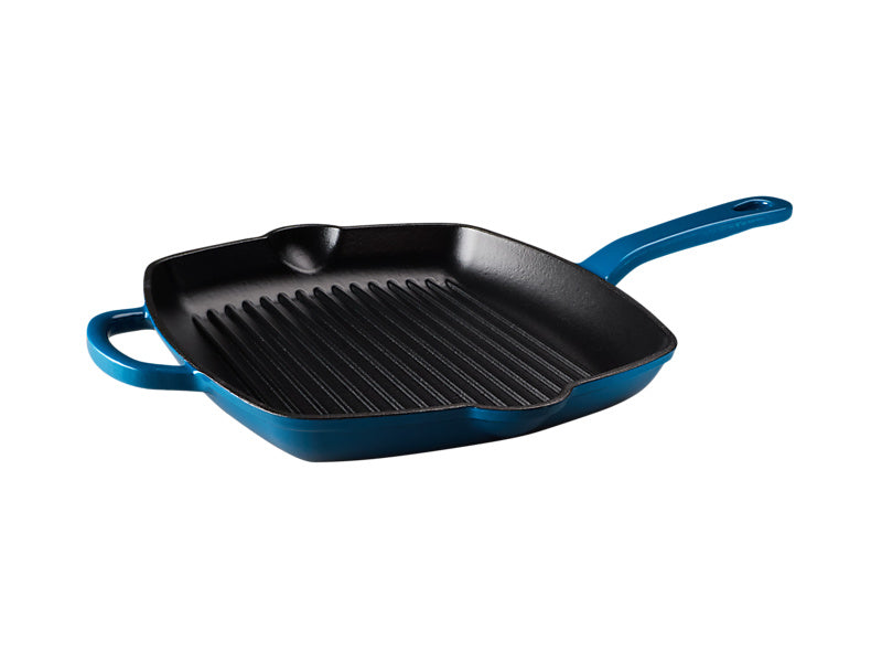 Maxwell & Williams Cast Iron Grill pan Midnight Blue 26cm