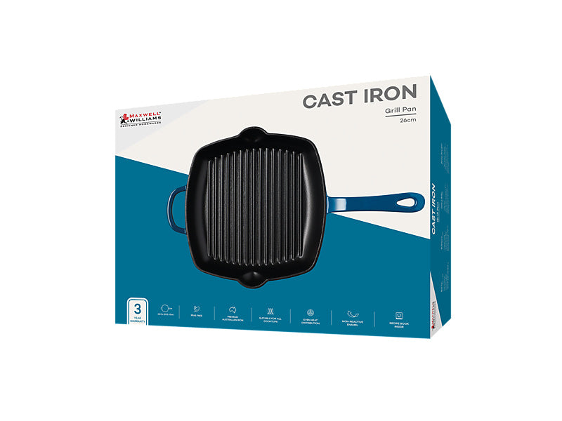 Maxwell & Williams Cast Iron Grill pan Black 26cm