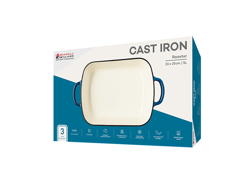 Maxwell & Williams Cast Iron Roaster 5L English Racing Green 34 x 26cm