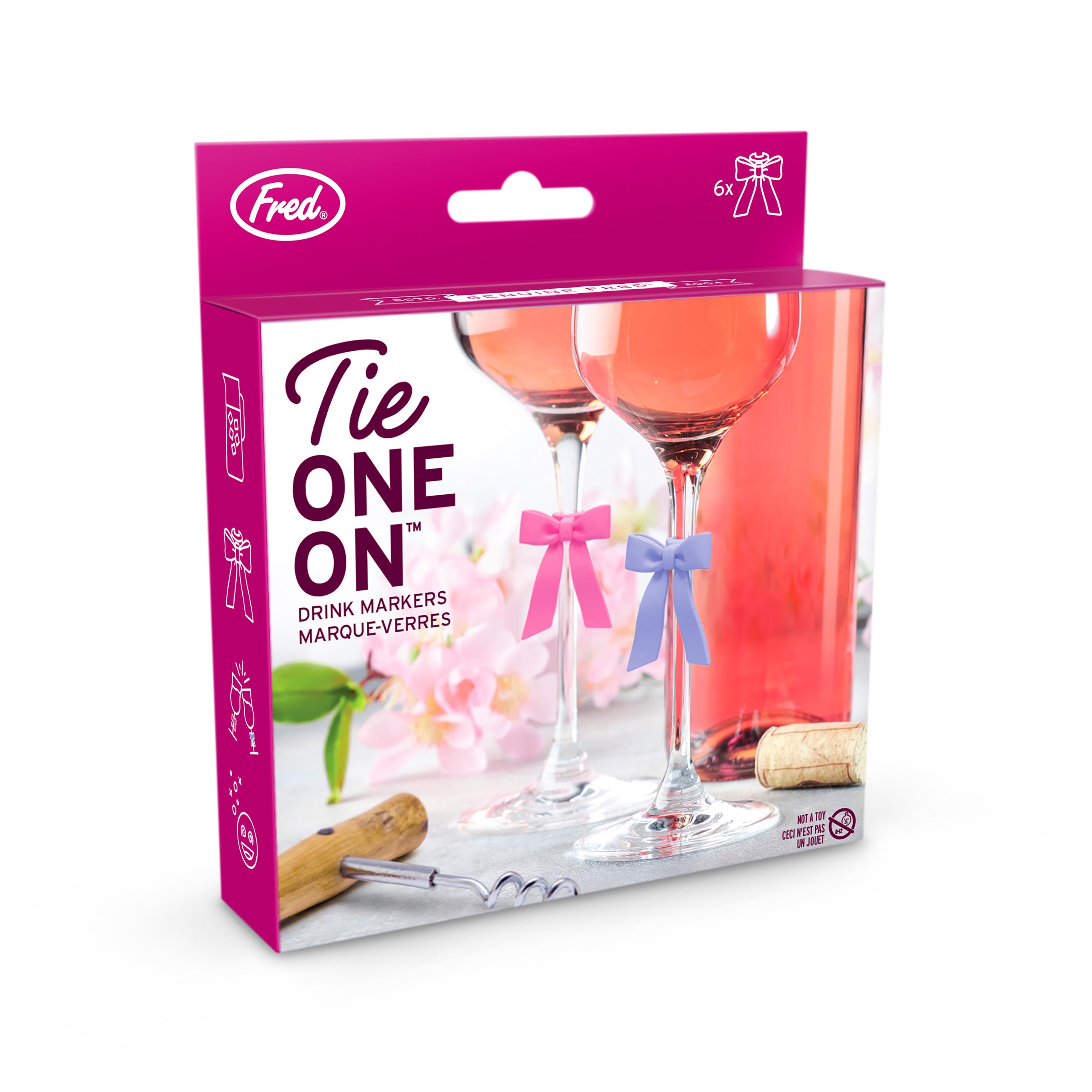 Fred Tie One On Drink Markers 6 Piece Set Multi-Coloured