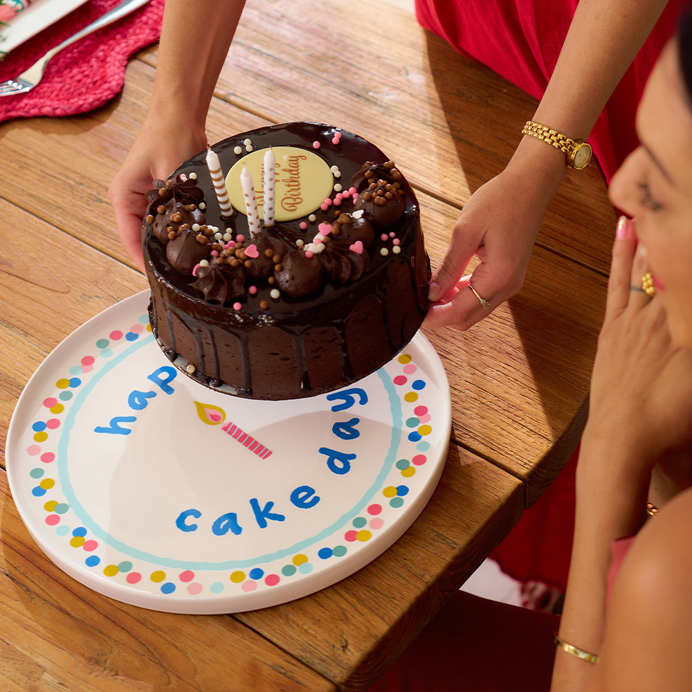 Annabel Trends Serving Plate Happy Cake Day