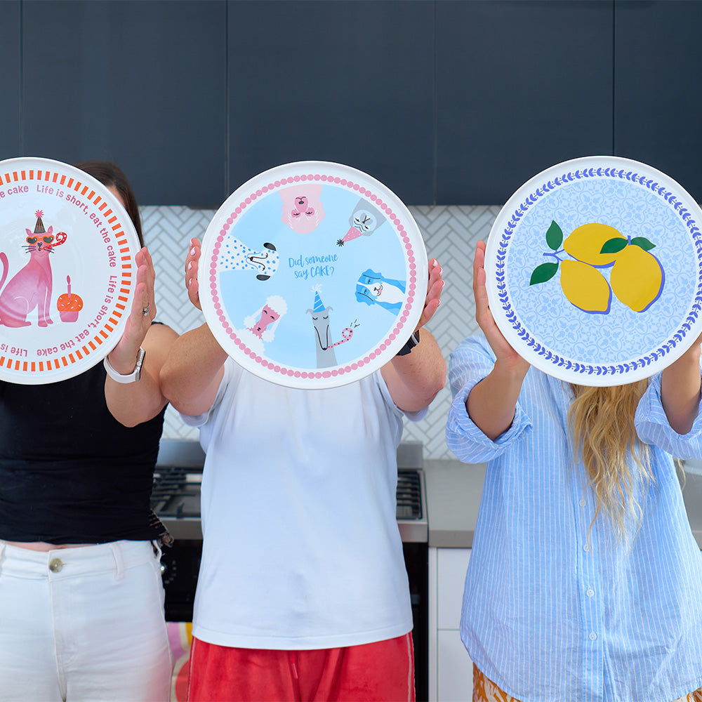 Annabel Trends Serving Plate Life is Short Eat The Cake