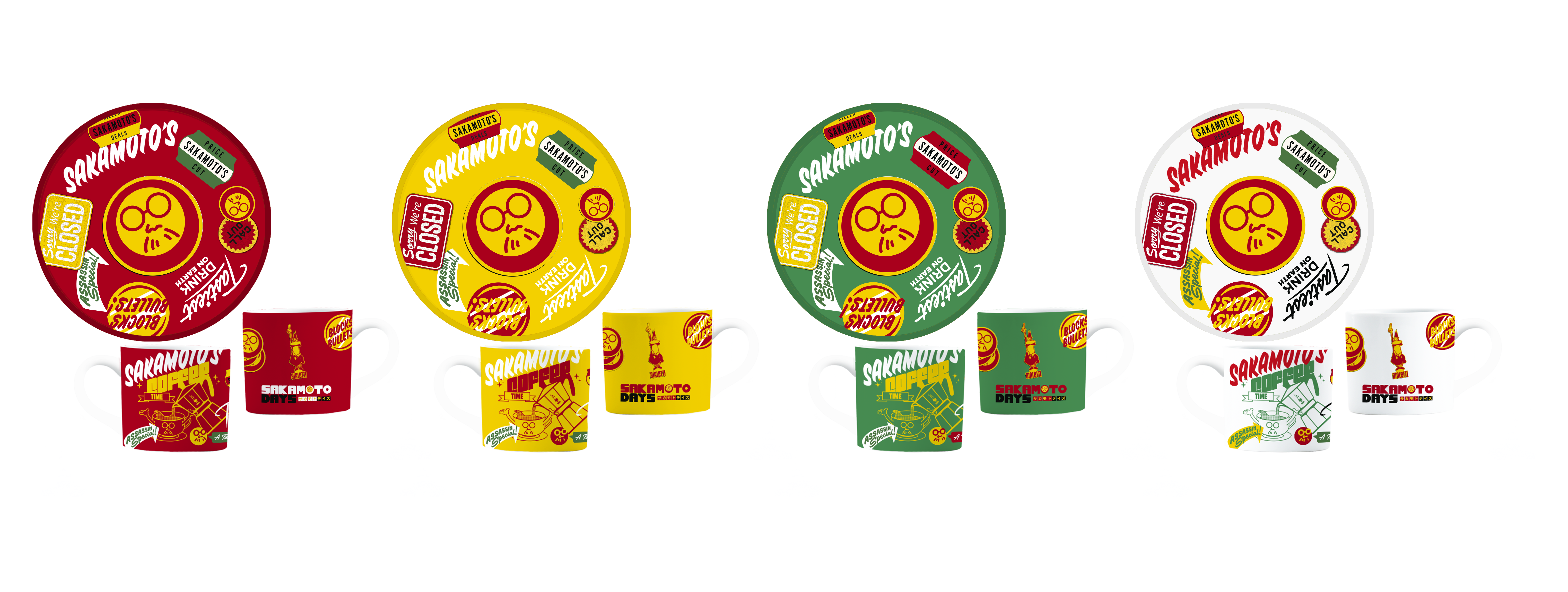 Bialetti Sakamoto Days Cups & Saucers – Set of 4