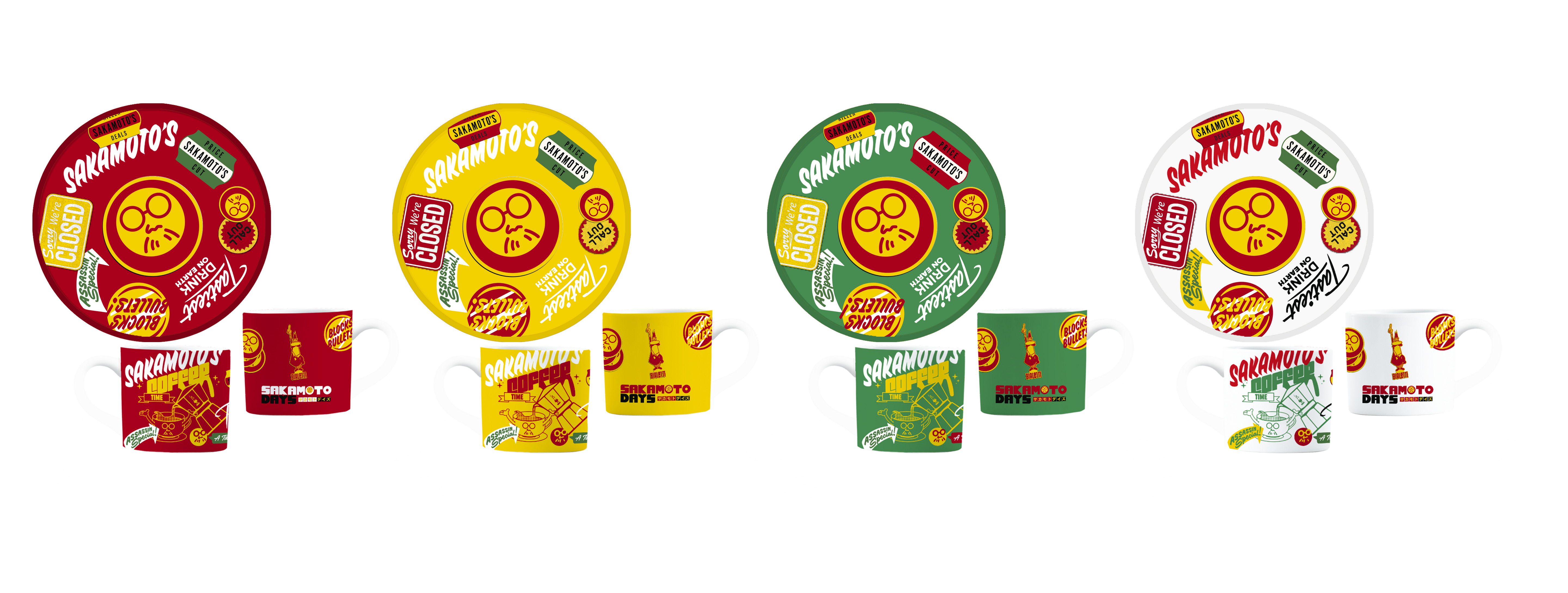 Bialetti Sakamoto Days Cups & Saucers – Set of 4