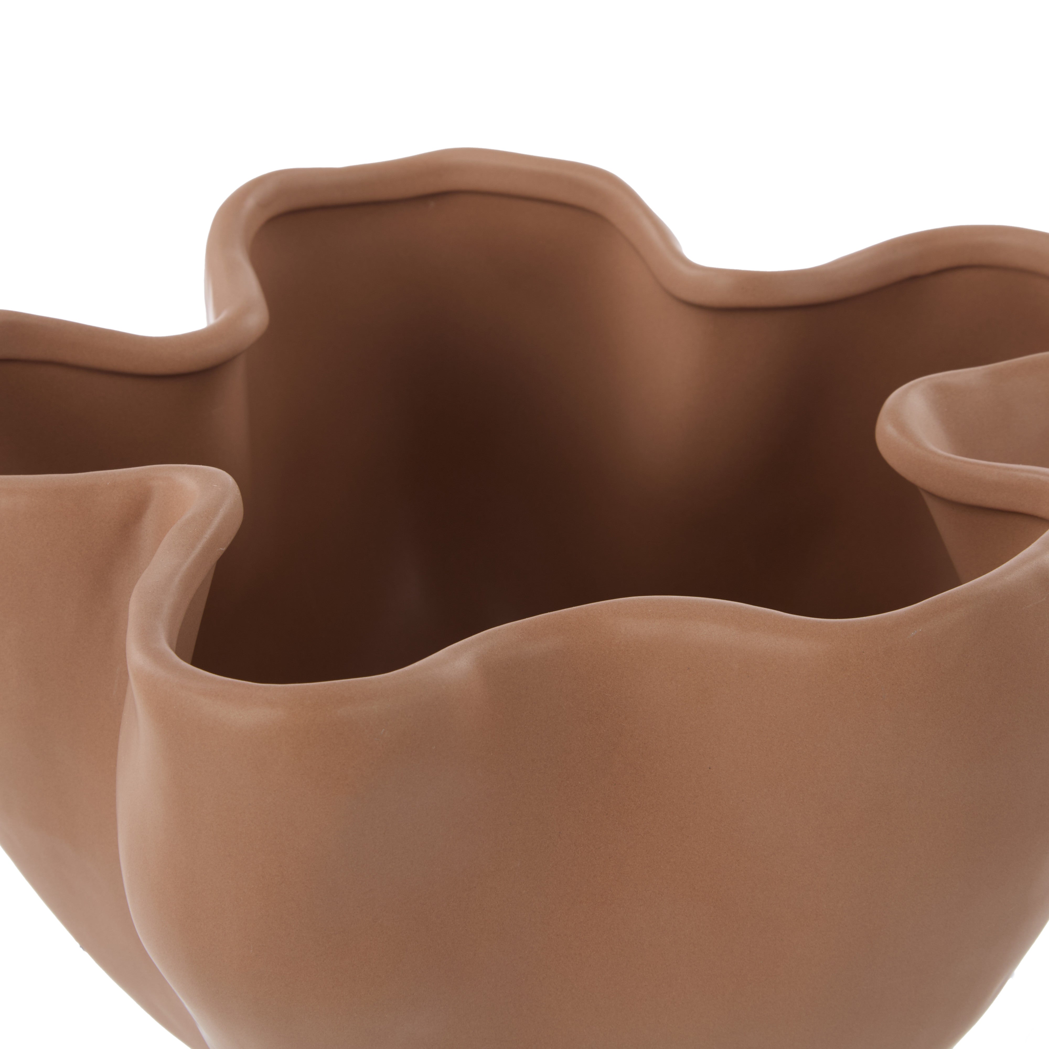 Amalfi Fluid Vase Raw Umber