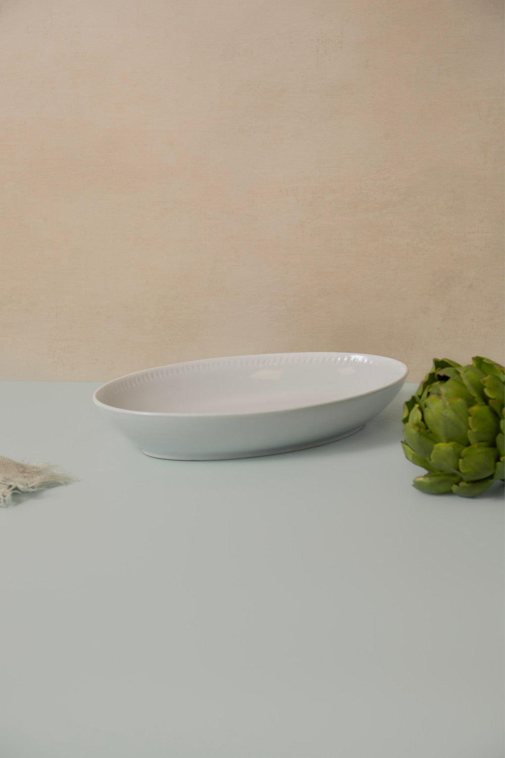 Mikasa Cranborne Stoneware Oval Serving Bowl 30.5cm (Cream)