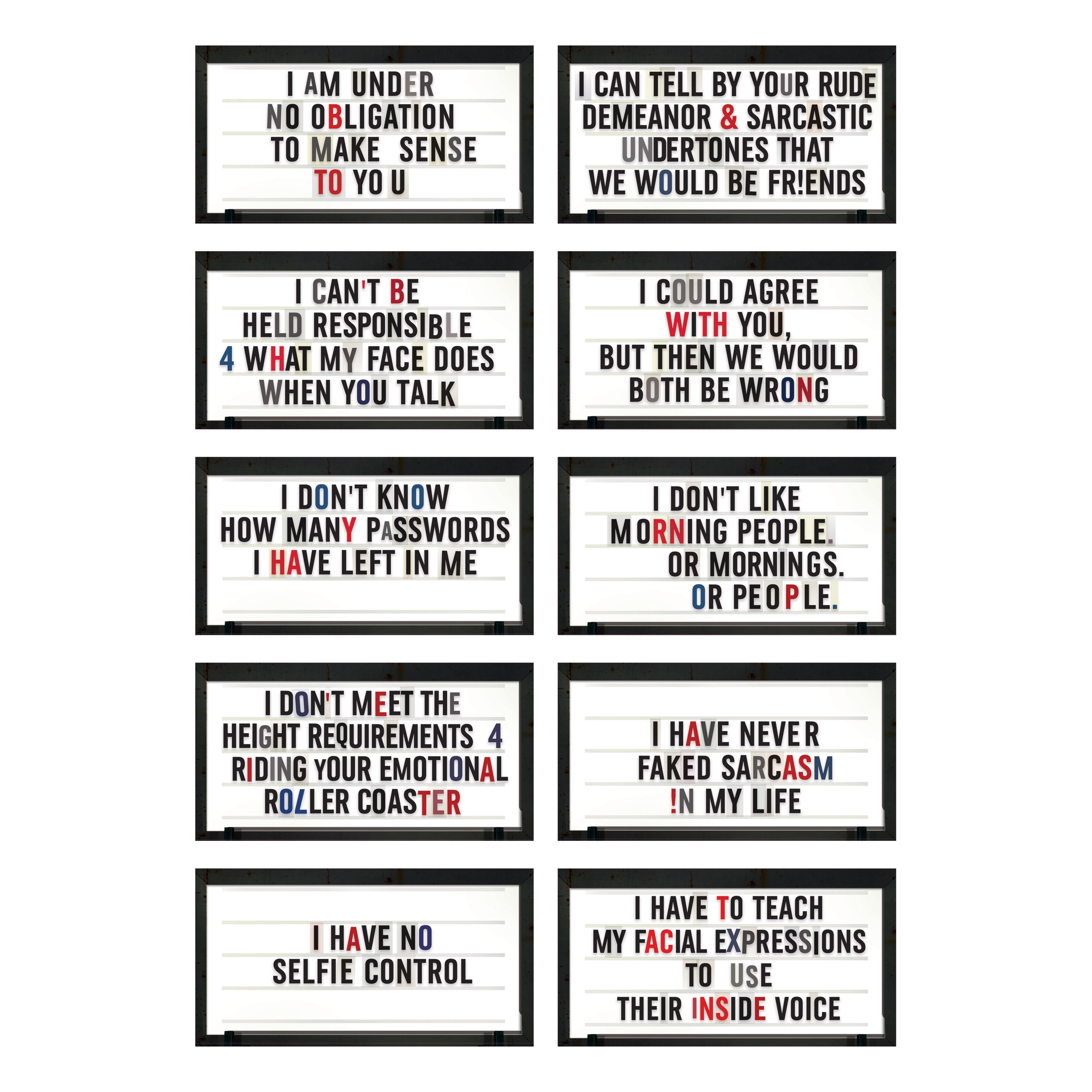 Fred Daily Marquee Desk Flip Book Multi-Coloured