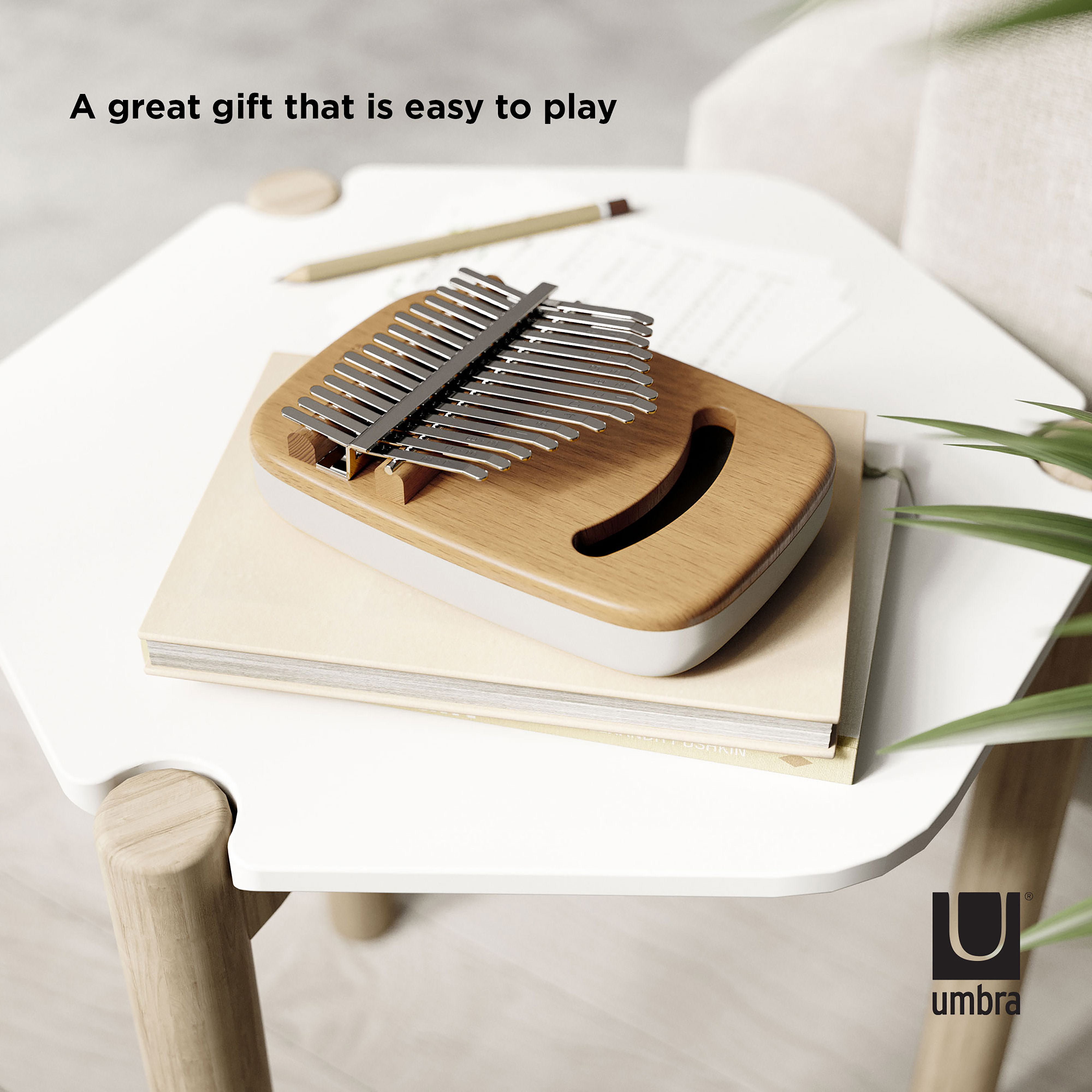 Umbra Strumba Kalimba White & Natural