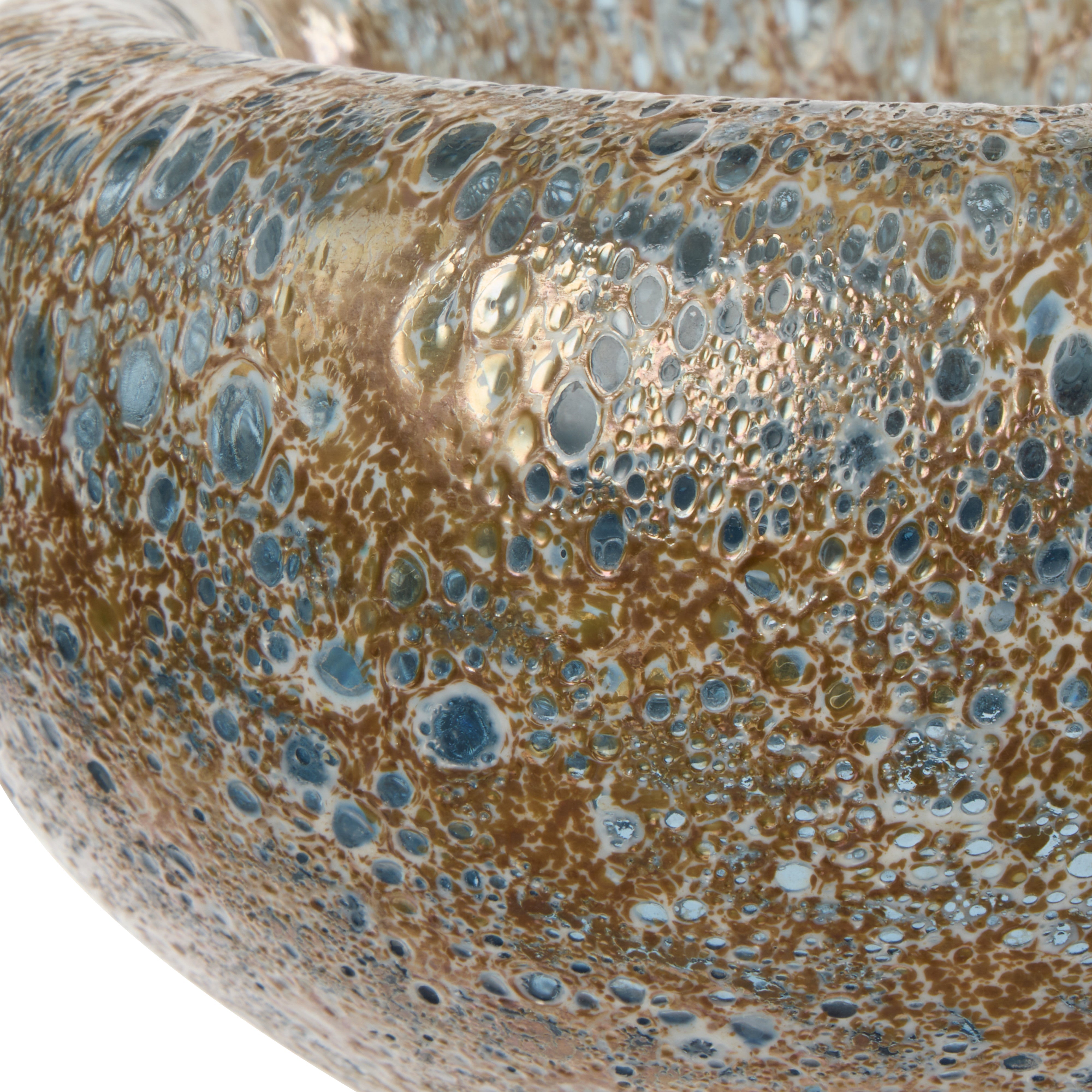 Amalfi Liano Glass Bowl Metallic